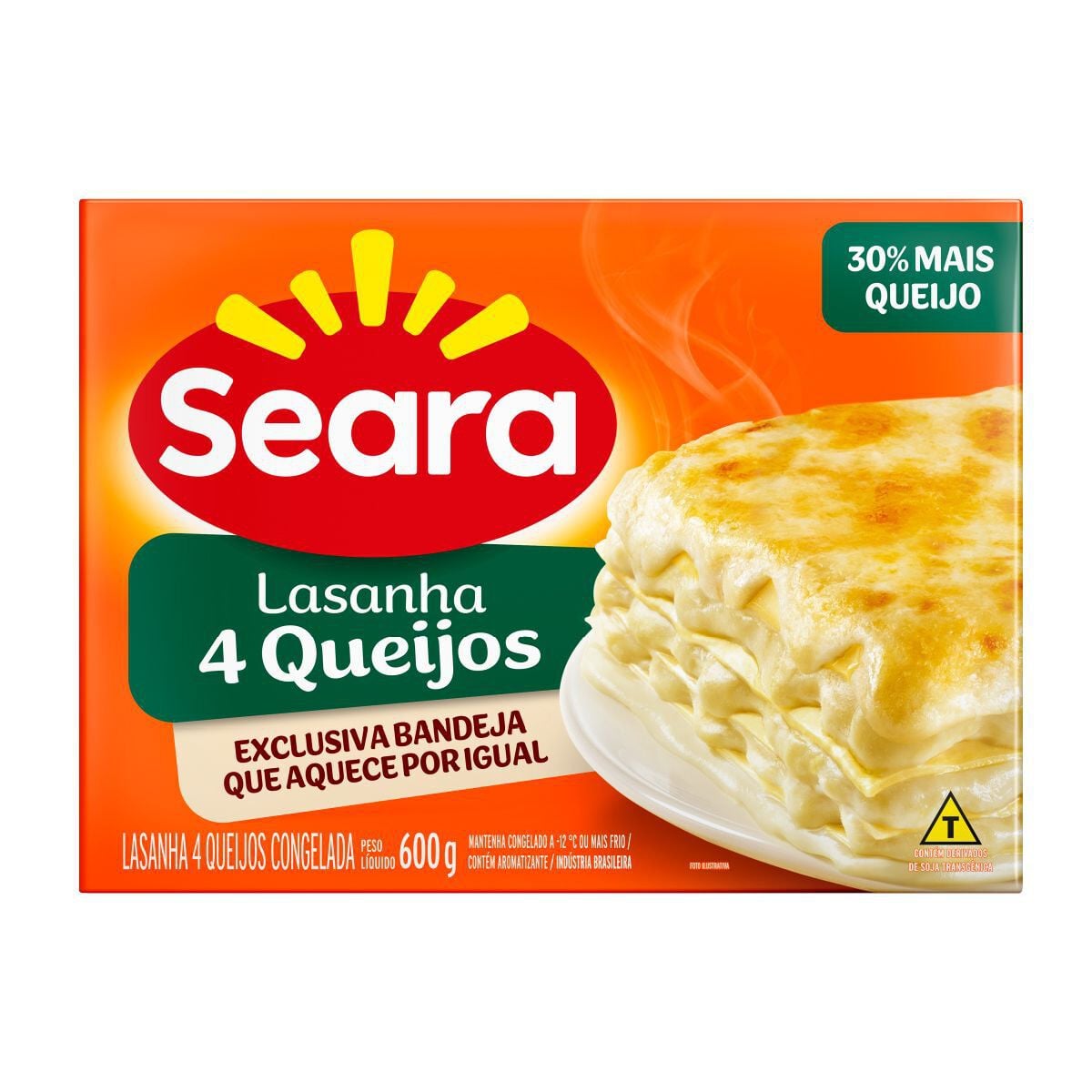 Lasanha de 4 Queijos Seara Caixa 600g
