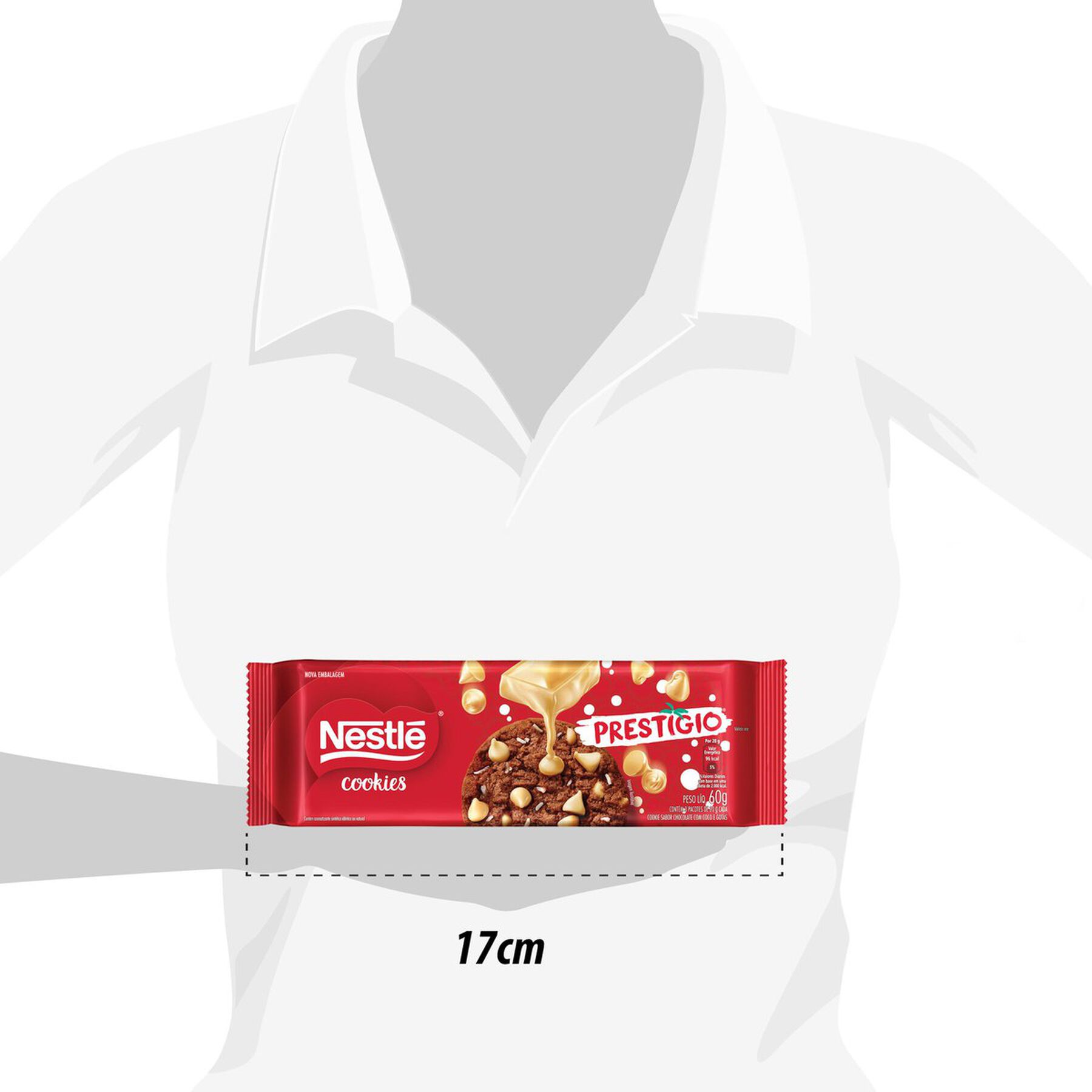 Biscoito Cookie Prestígio Nestlé Pacote 60g