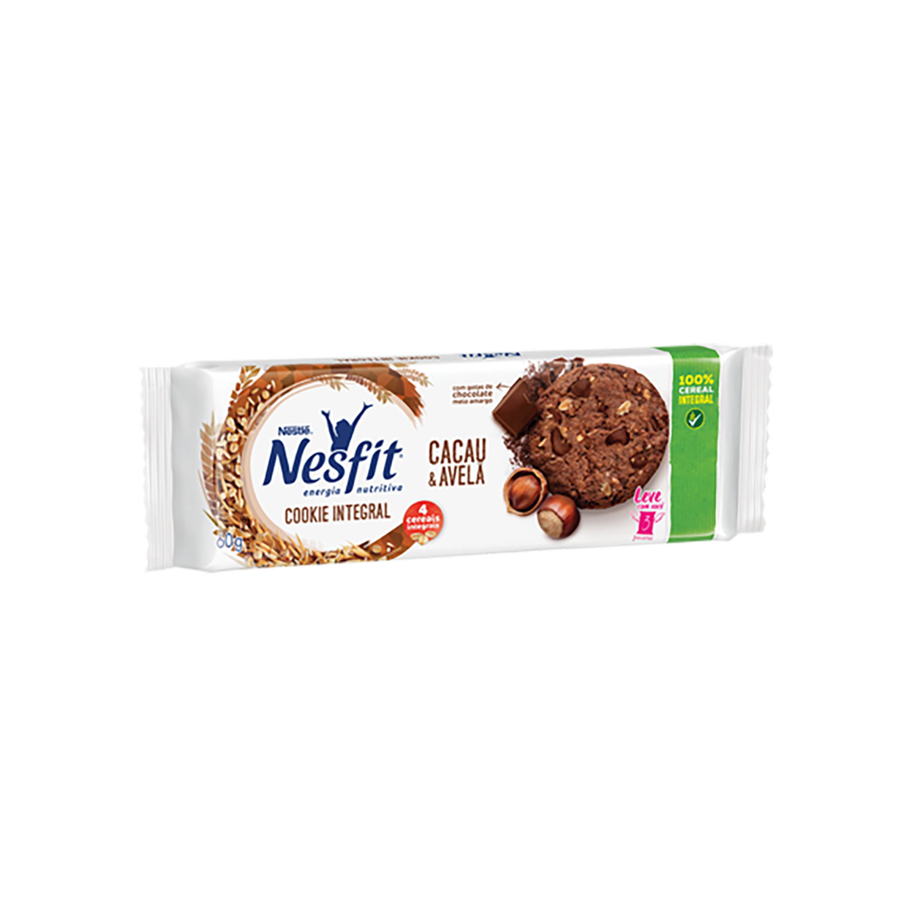 Biscoito Nesfit Cookies Cacau 60g