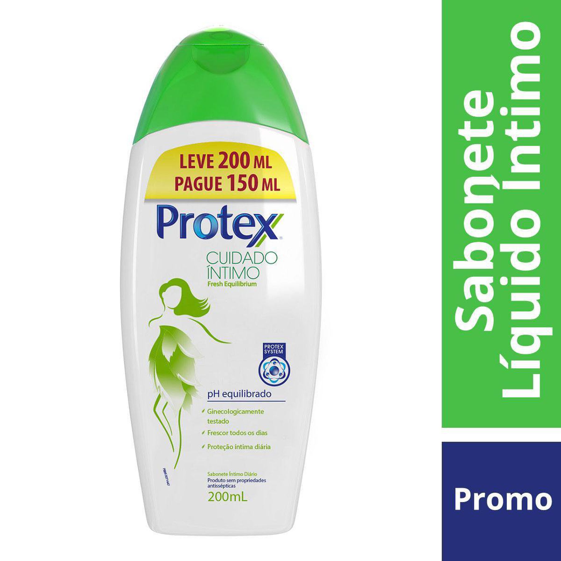 Sabonete L&iacute;quido &Iacute;ntimo Fresh Equilibrium Cuidado &Iacute;ntimo Protex Frasco 200ml - Embalagem Pre&ccedil;o Especial&nbsp;