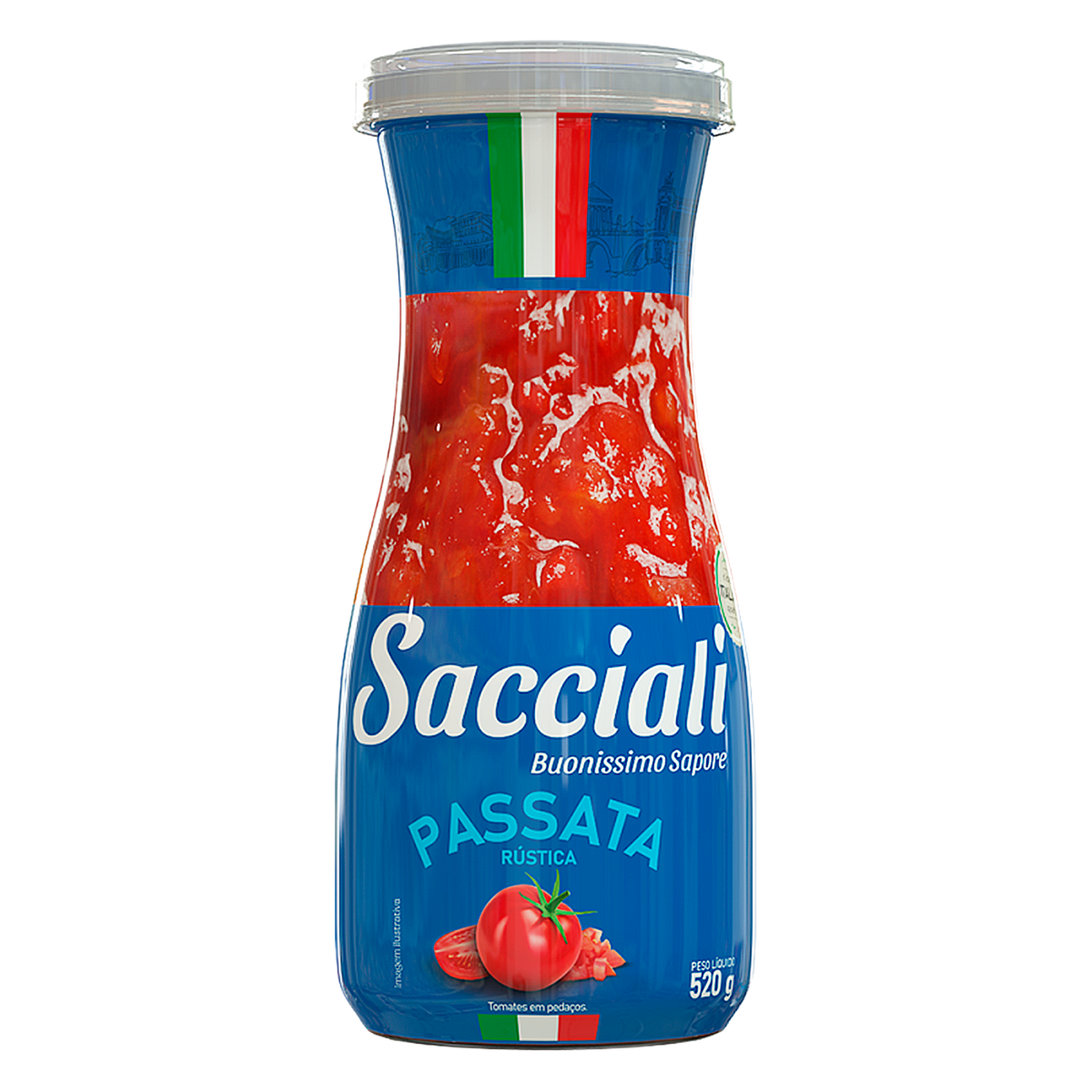 Passata Rústica Sacciali Vidro 520g