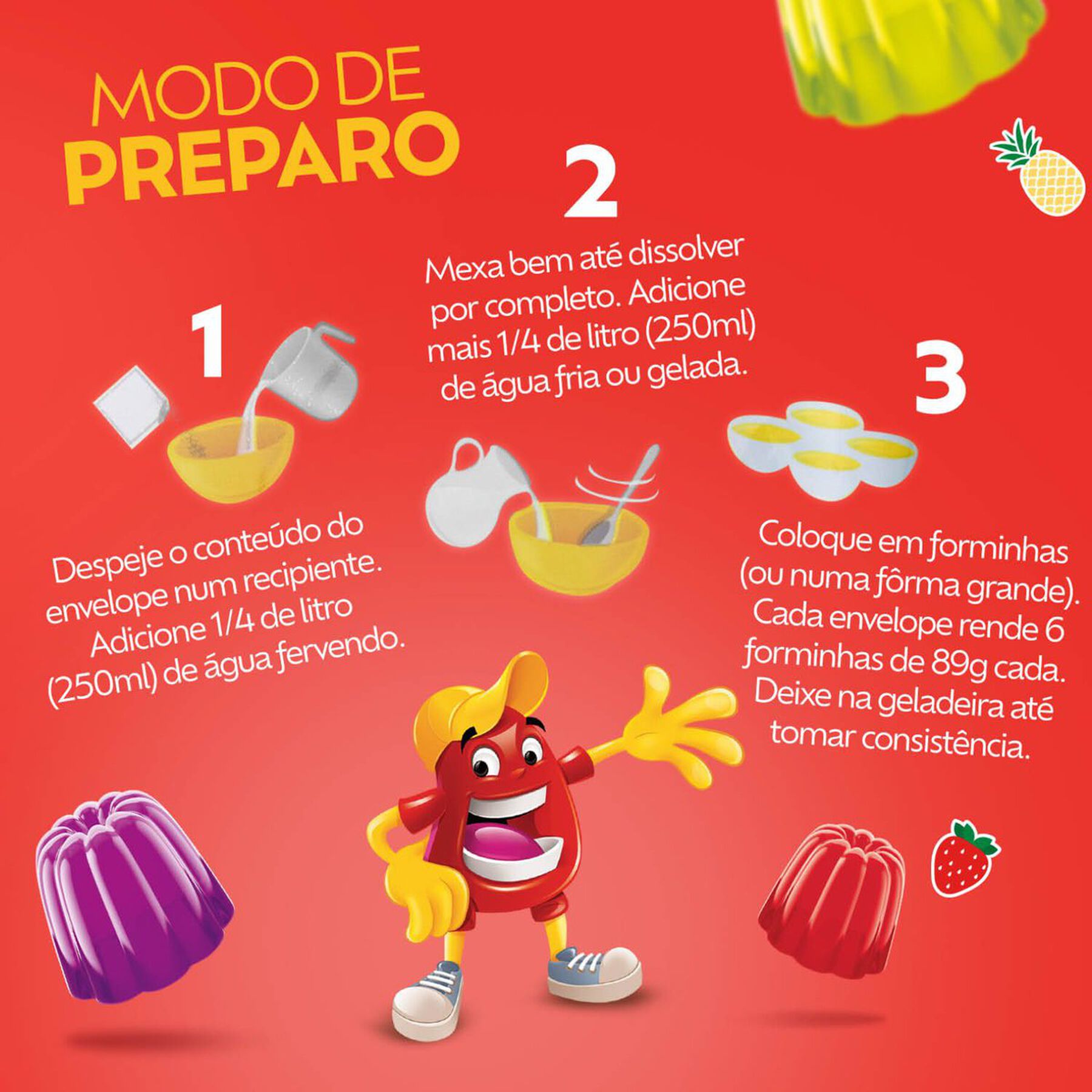 Gelatina em Pó Morango Royal Pacote 25g