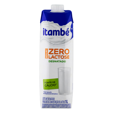 Leite UHT Desnatado Zero Lactose Itambé Nolac Caixa com Tampa 1l