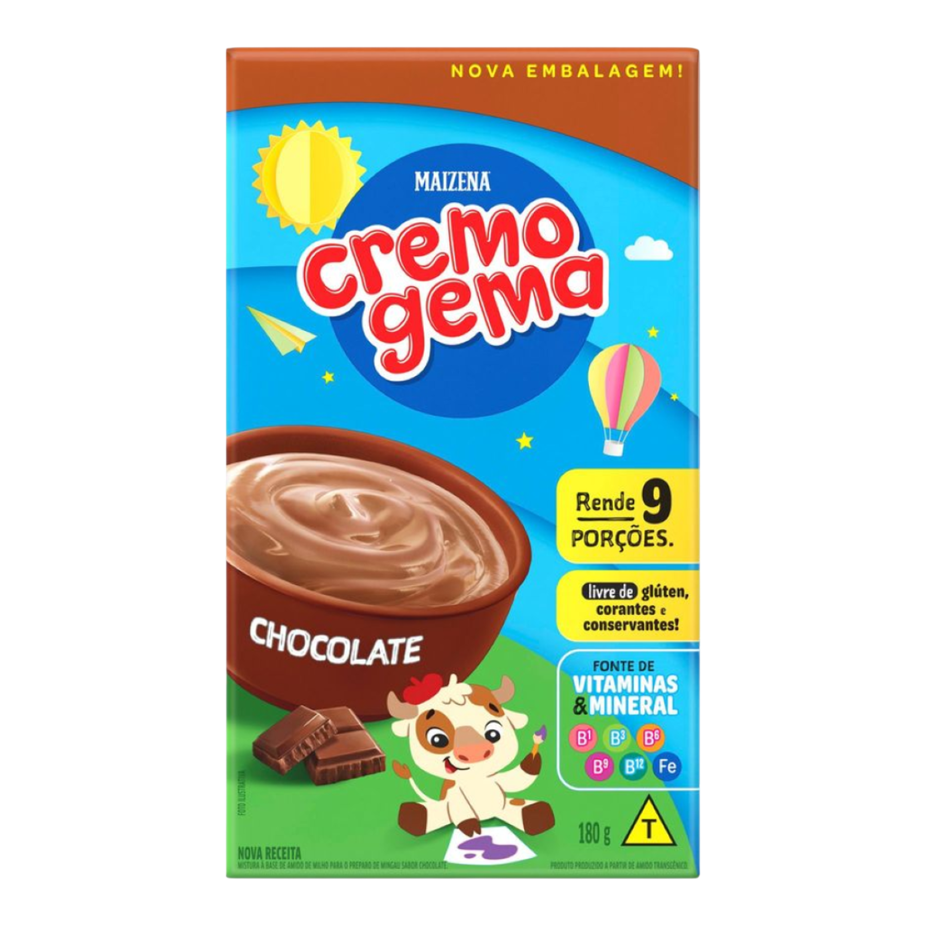 Mingau Chocolate Maizena Cremogema Caixa 180g