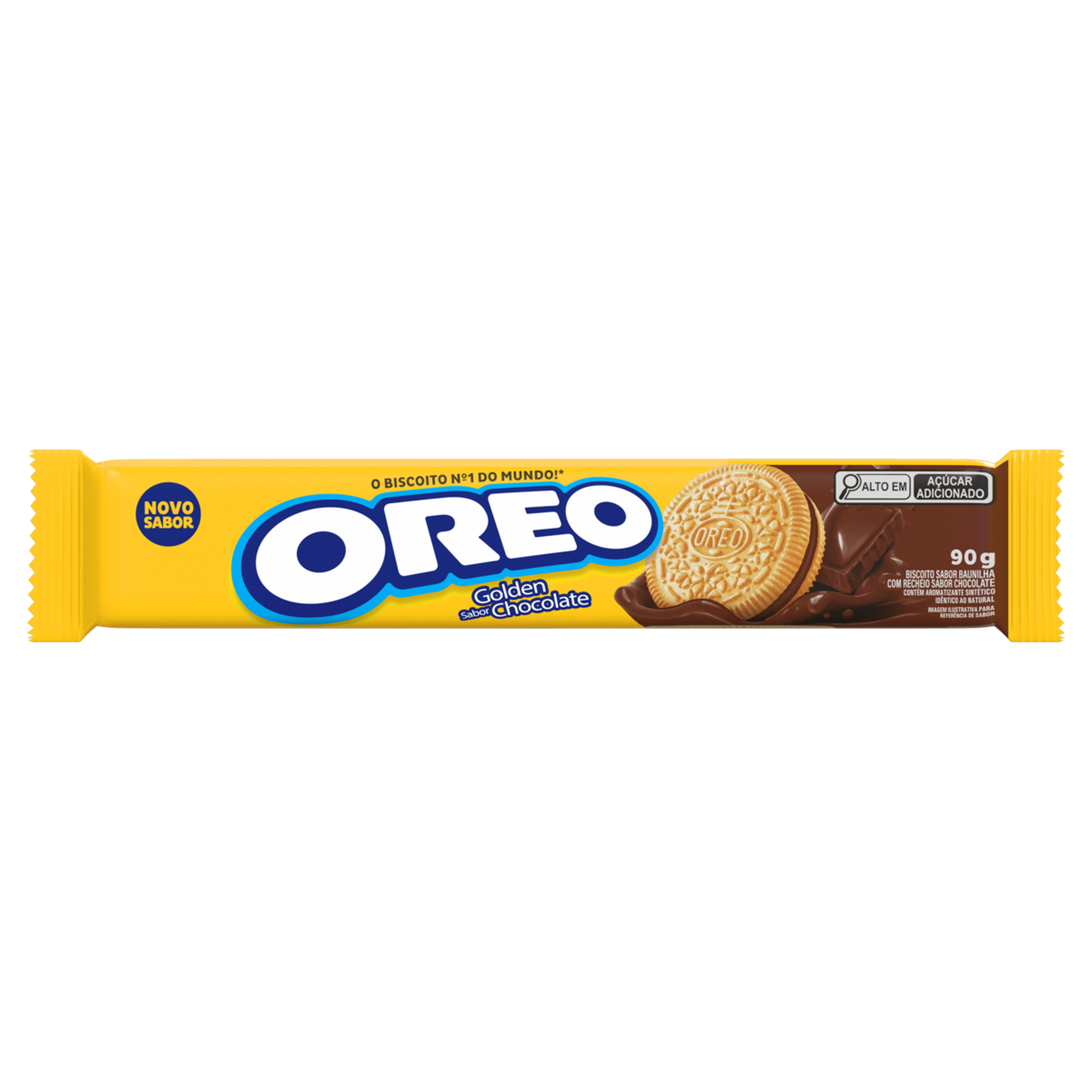Biscoito Baunilha Recheio Chocolate Golden Oreo Pacote 90g