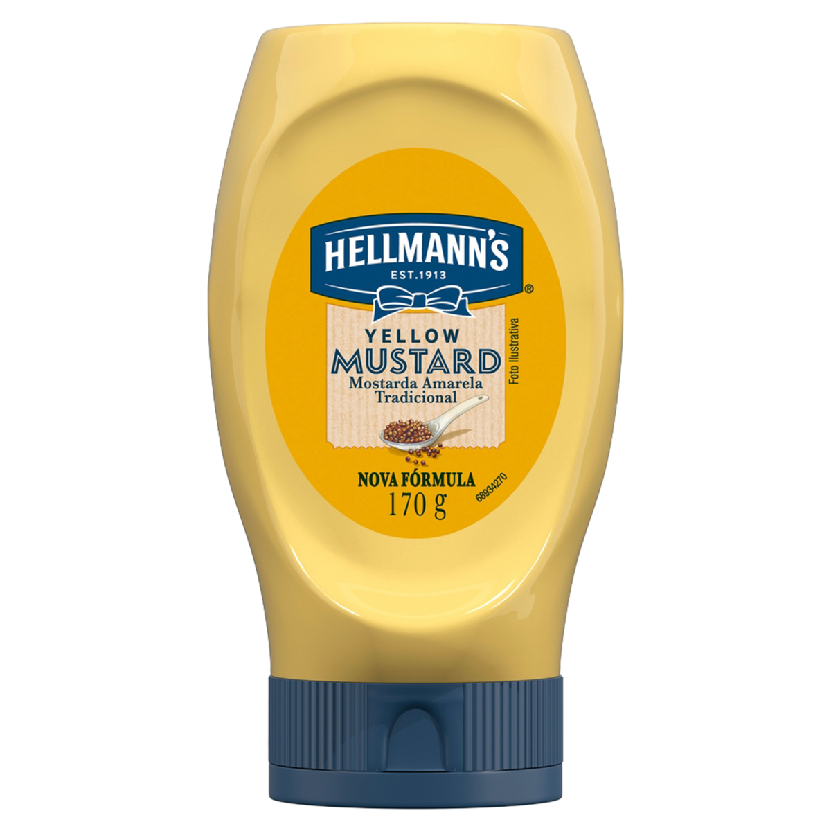 Mostarda Amarela Tradicional Hellmann's Squeeze 170g