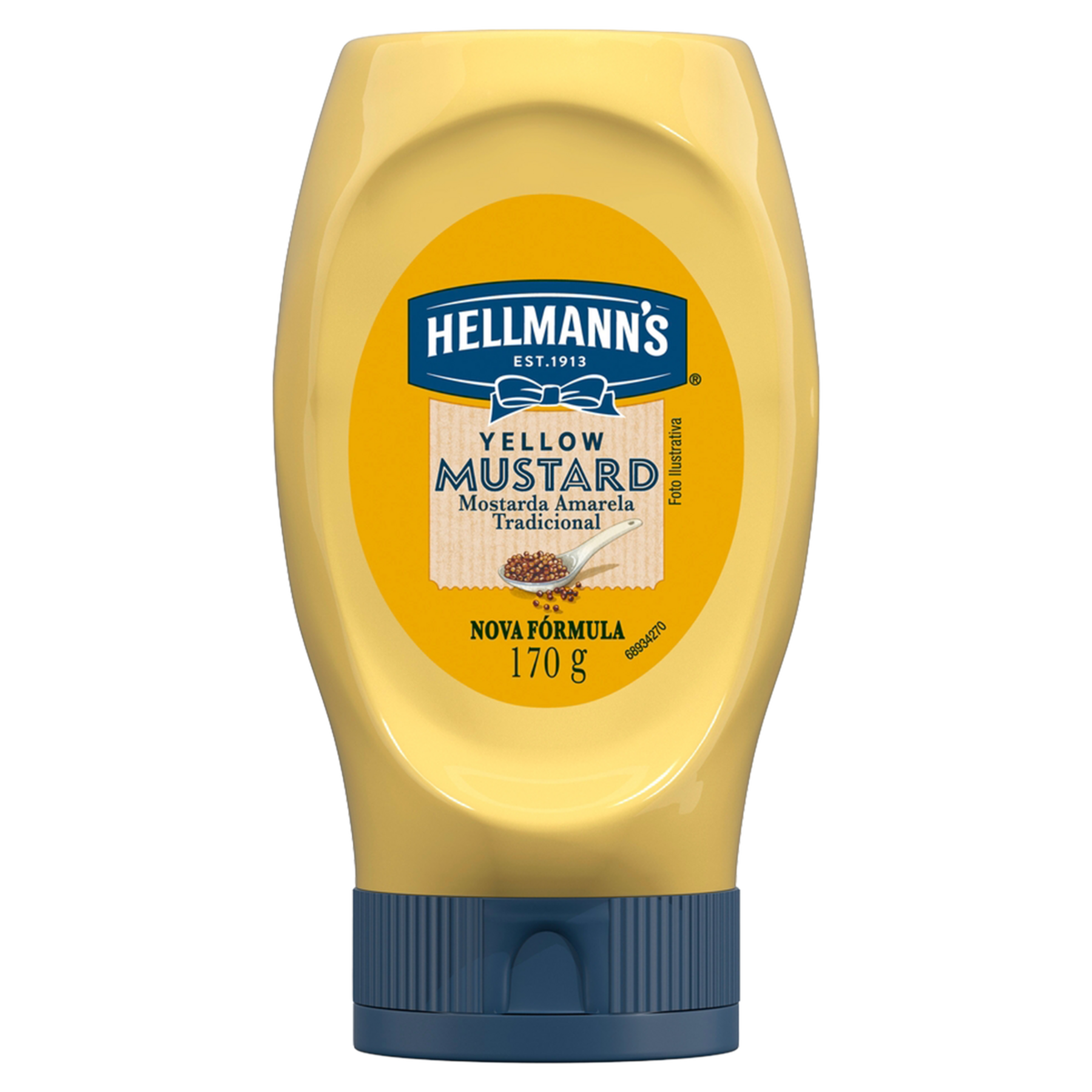 Mostarda Amarela Tradicional Hellmann's Squeeze 170g
