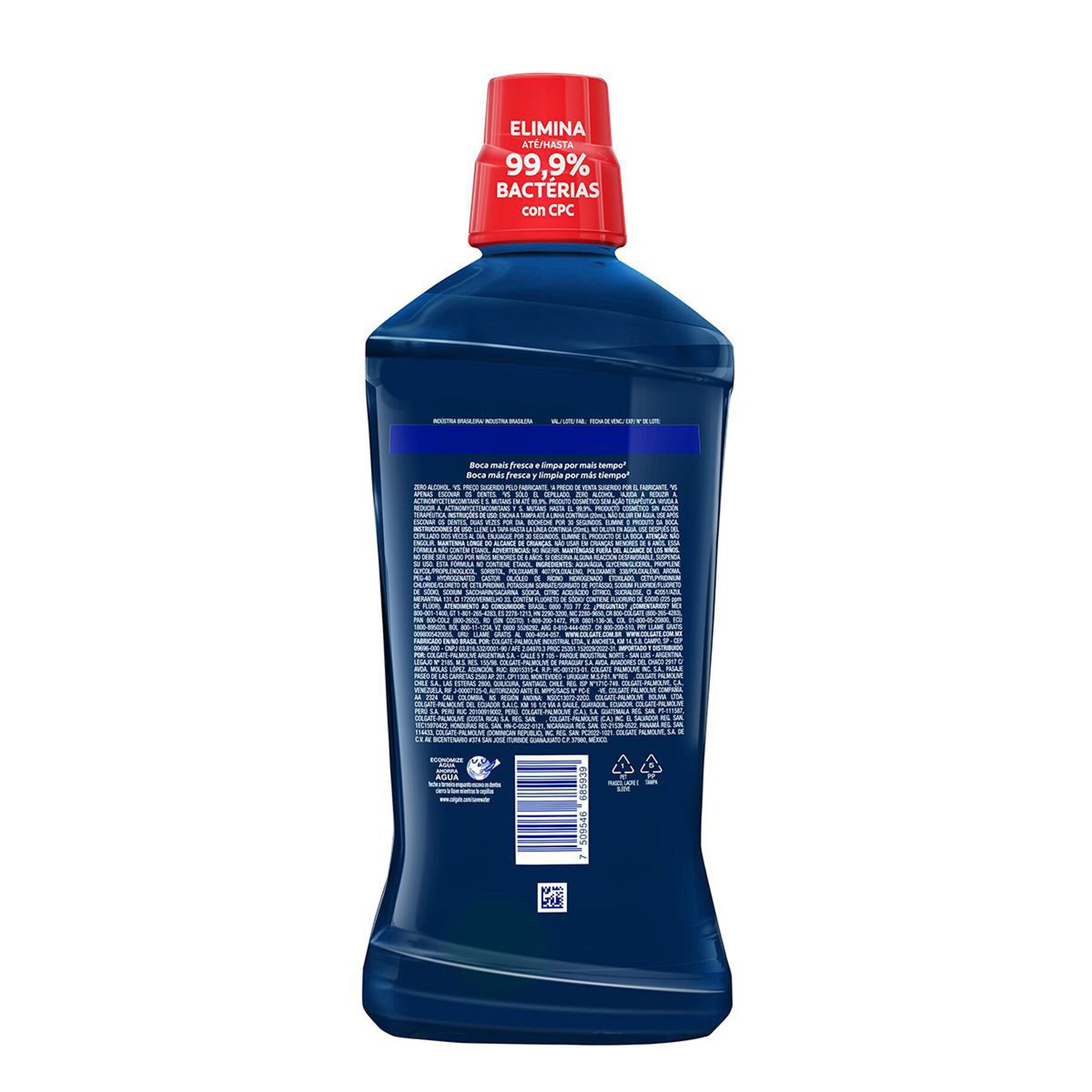 Enxaguante Bucal Plax Odor Control Zero Álcool Colgate Frasco 750ml - Embalagem Leve 750ml Pague 500ml