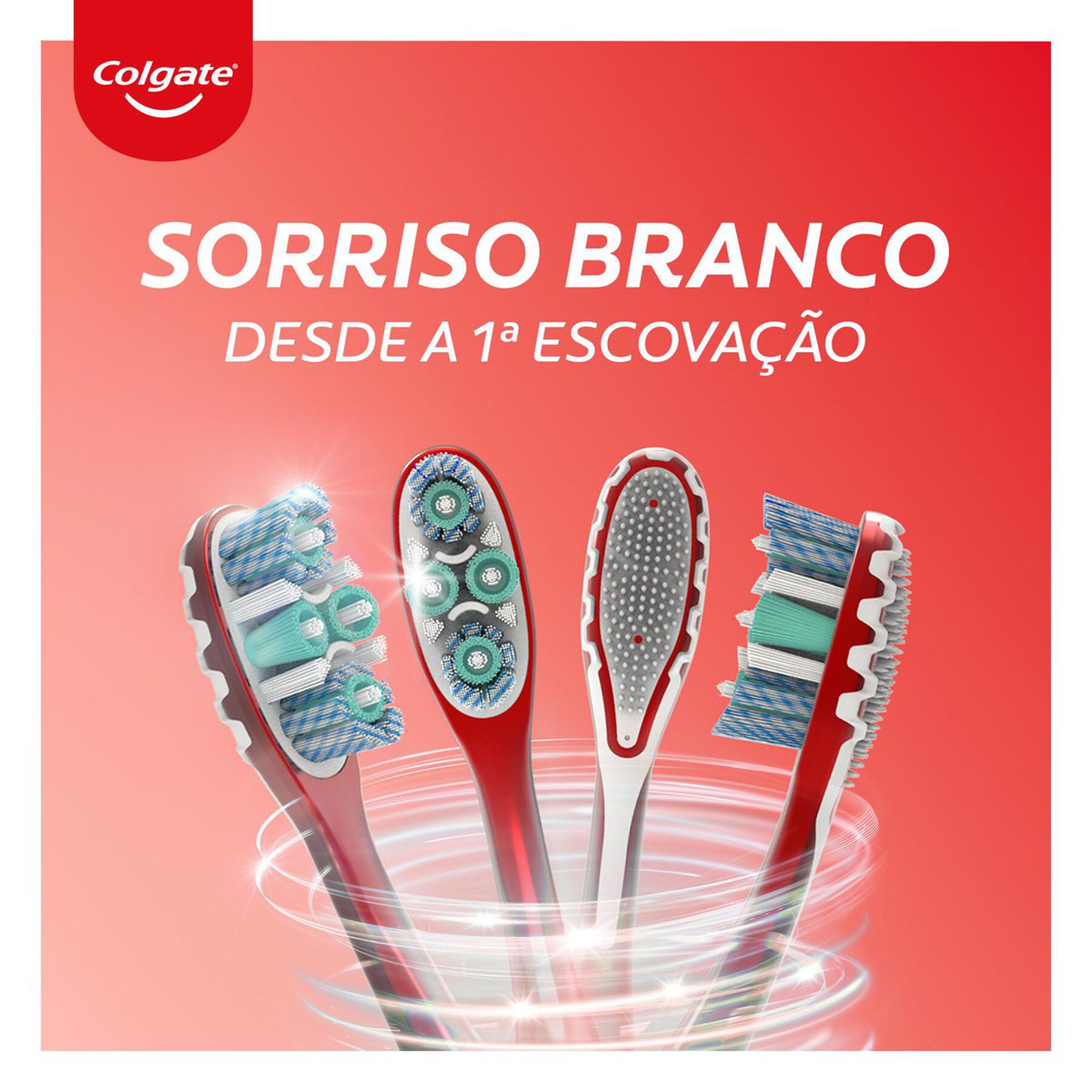 Escova de Dente para Branqueamento Dental 360&ordm; Luminous White Advanced Colgate C/2 Unidades