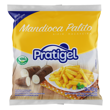 Mandioca Palito Congelada Pratigel Pacote 300g