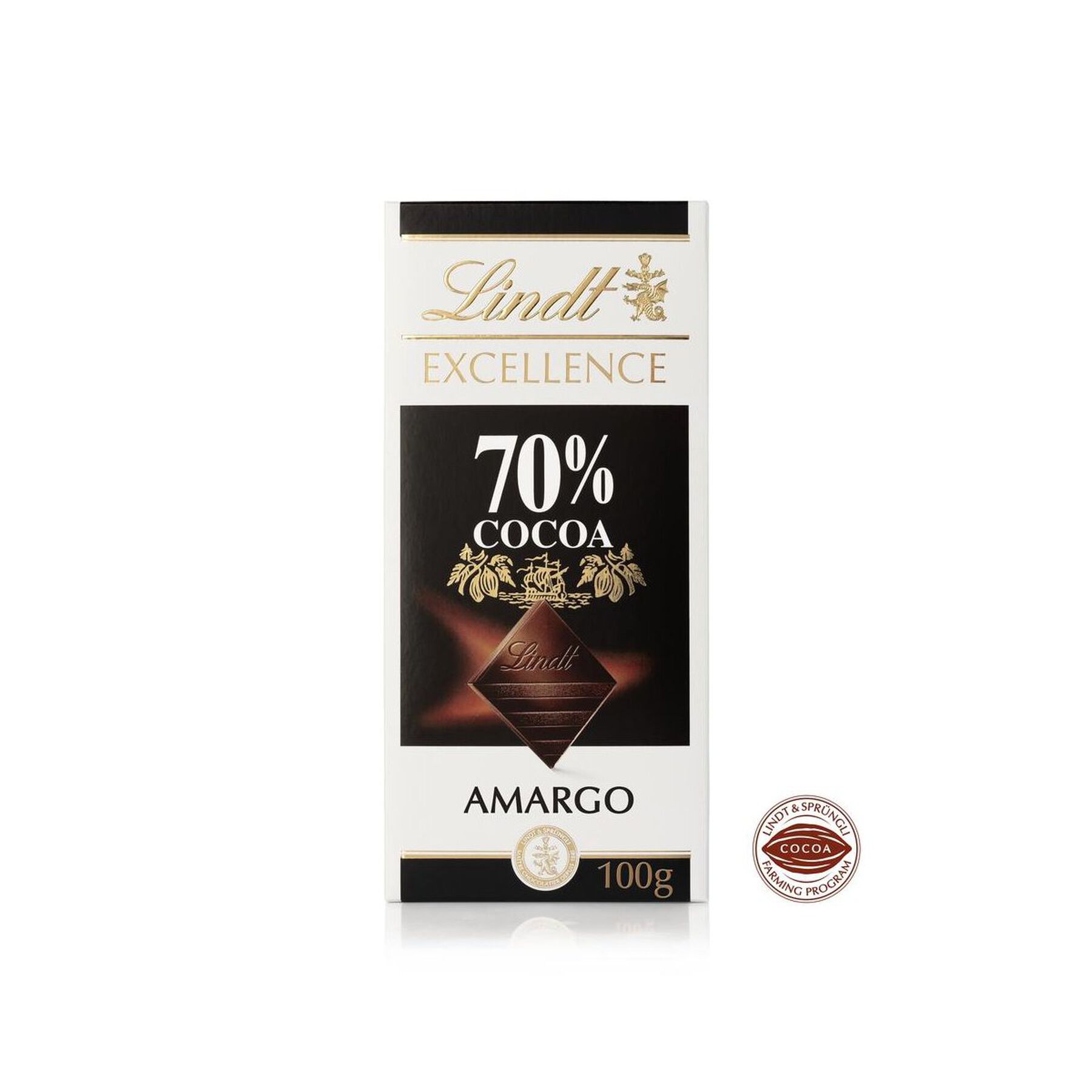 Chocolate Amargo 70% Cacau Lindt Excellence Caixa 100g&nbsp;