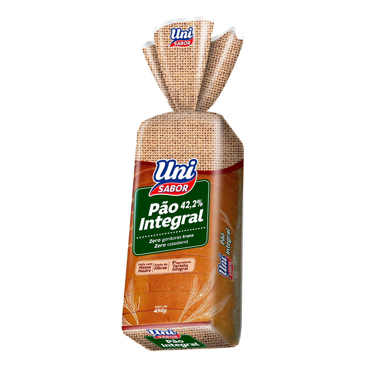 P&atilde;o de Forma 42,2% Integral Uni Sabor 450g