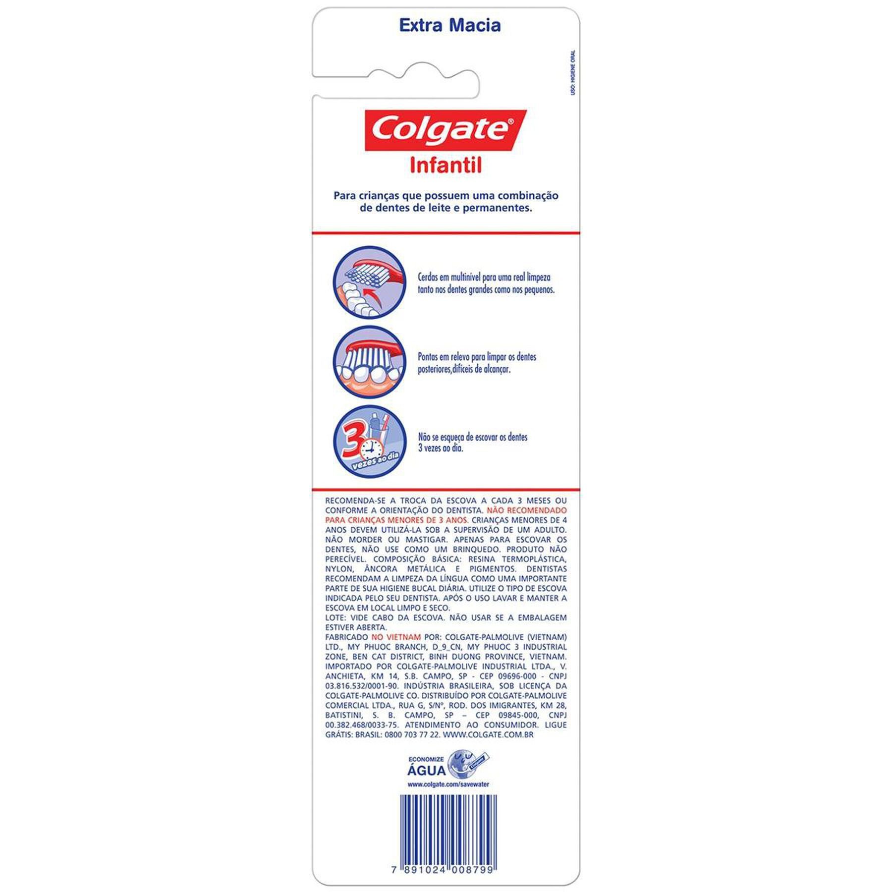 Escova Dental Infantil Extra Macia Tandy Colgate C/2 Unidades
