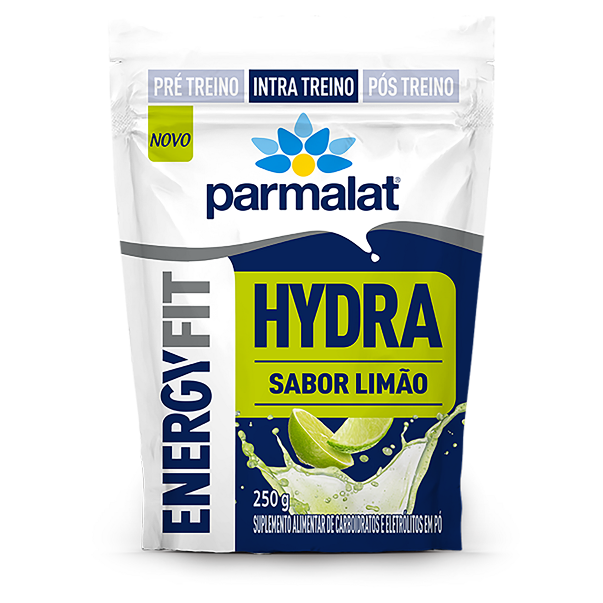 Suplemento em P&oacute; Lim&atilde;o Energyfit Hydra Parmalat Pouch 250g