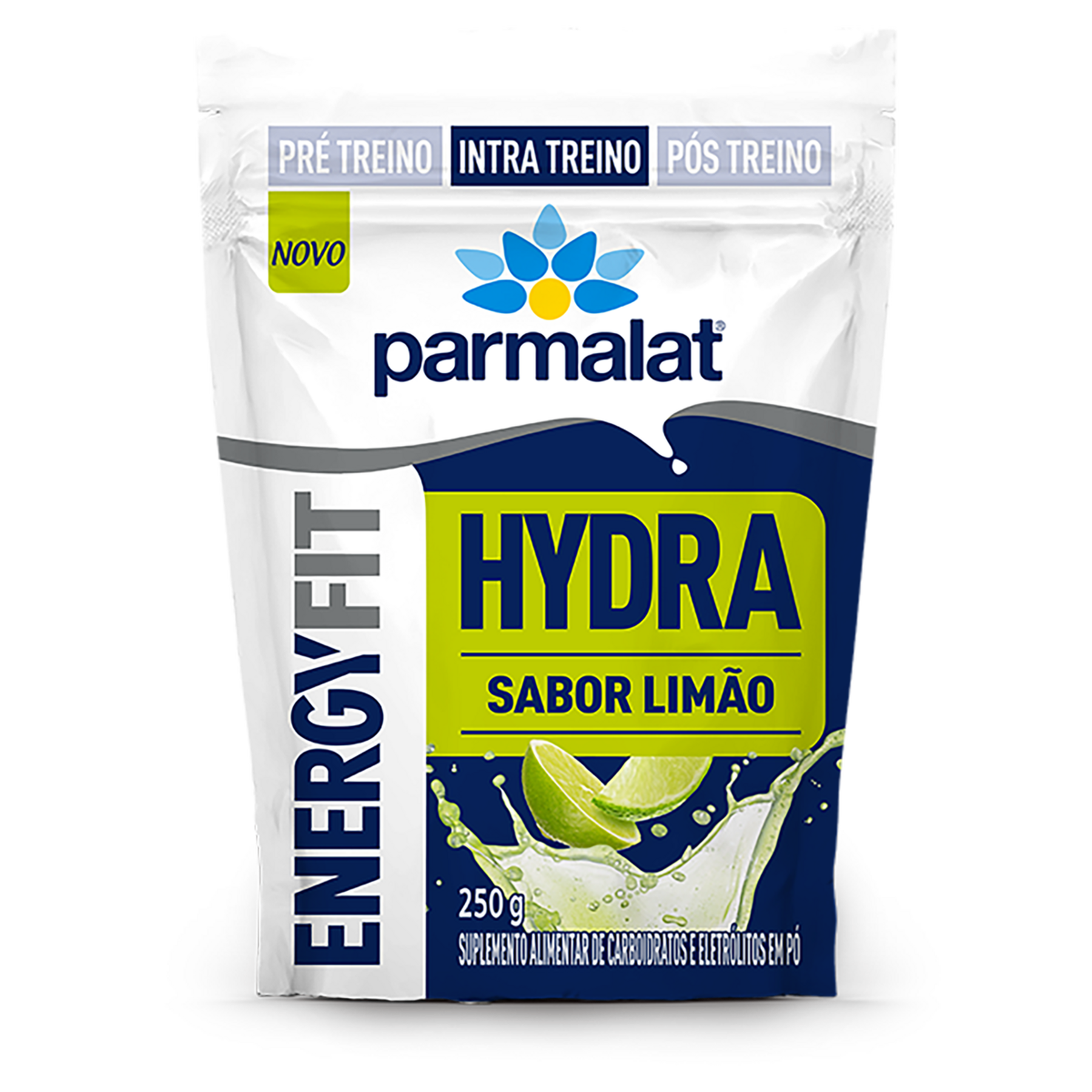 Suplemento em P&oacute; Lim&atilde;o Energyfit Hydra Parmalat Pouch 250g
