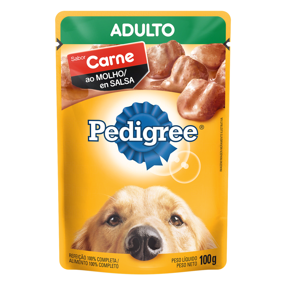 Alimento para C&atilde;es Adultos Carne ao Molho Pedigree Vital Pro Sach&ecirc; 100g