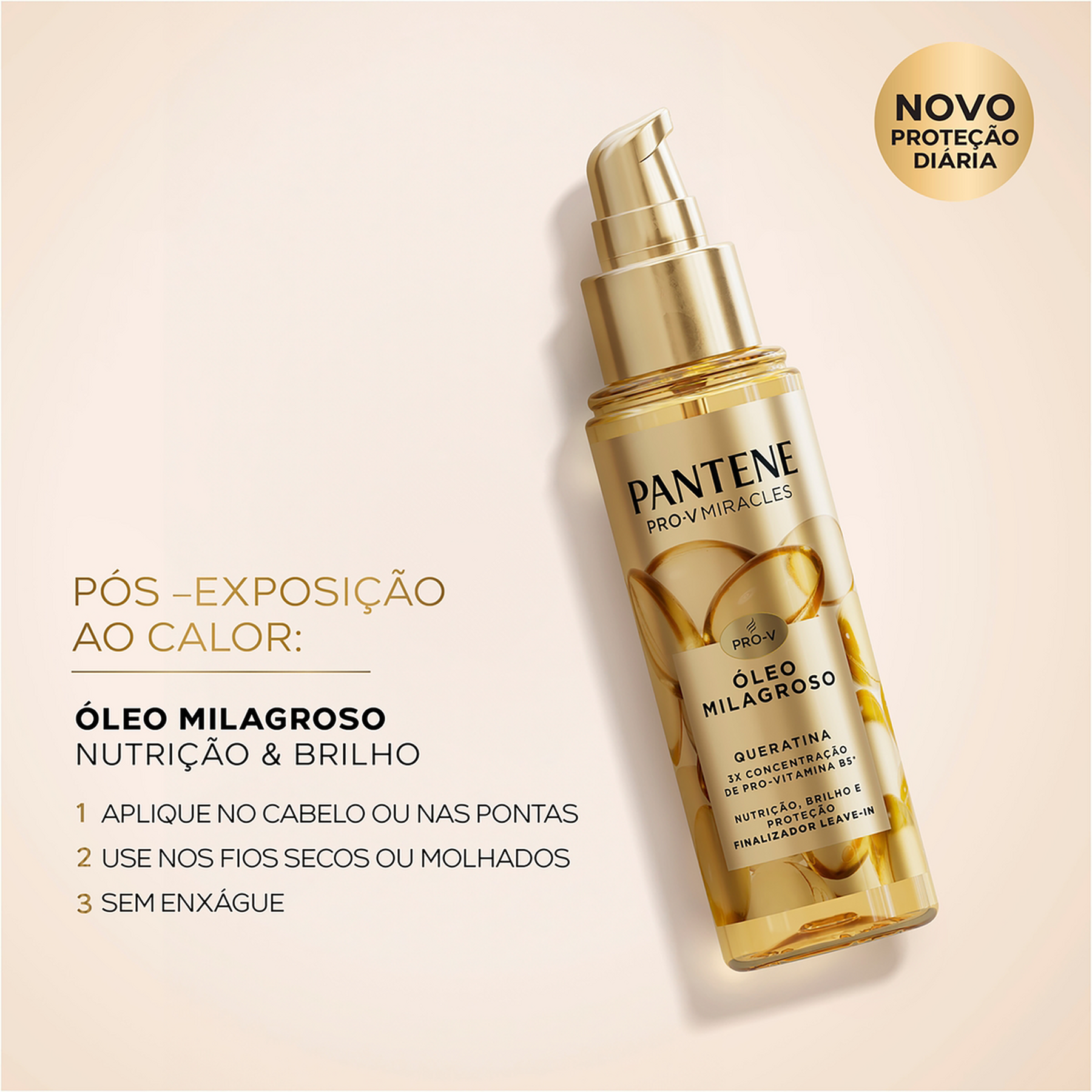Finalizador Tratamento Leave-In Óleo Milagroso Pantene Frasco 95ml Pump