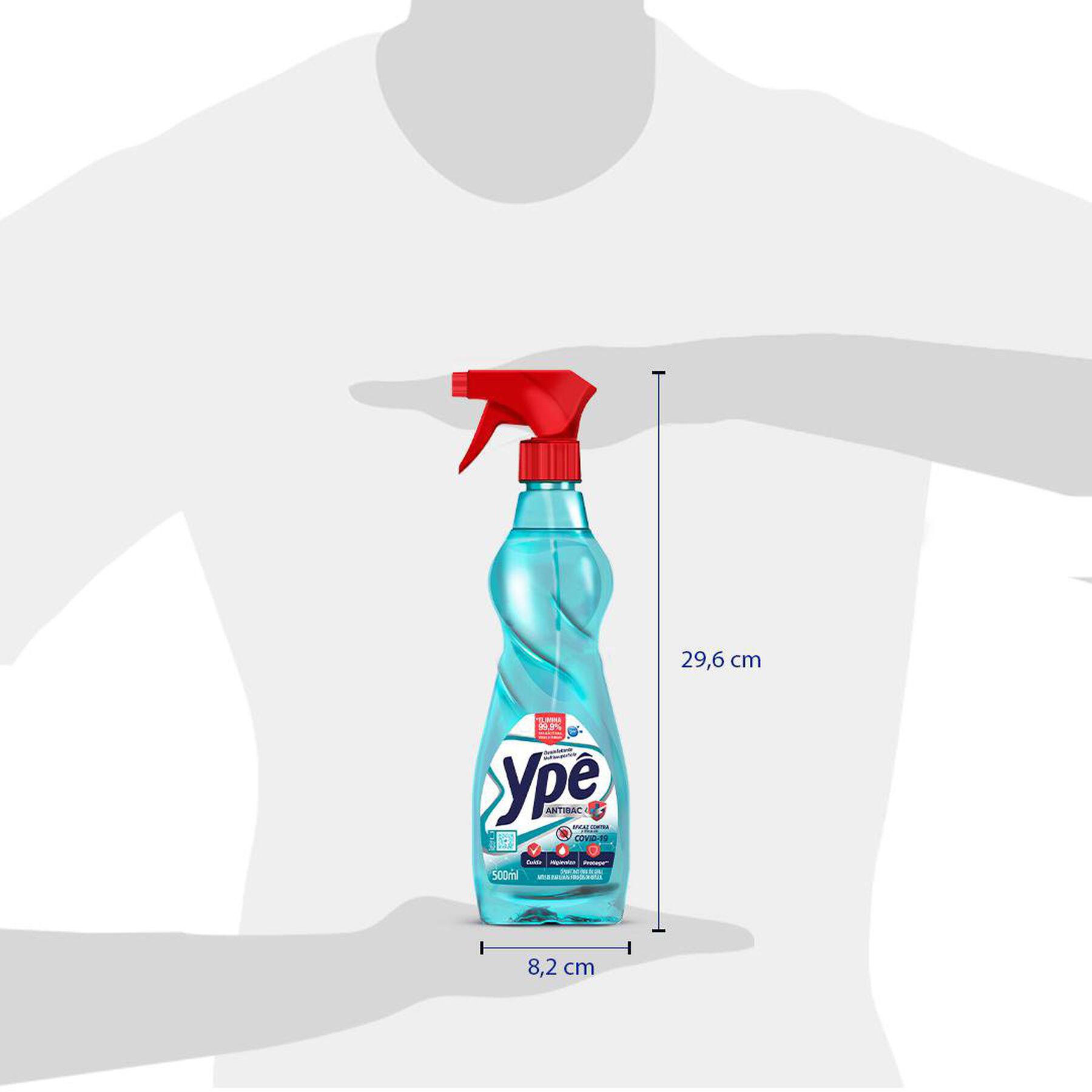 Desinfetante Multissuperfície Ypê Antibac Frasco Borrifador 500ml