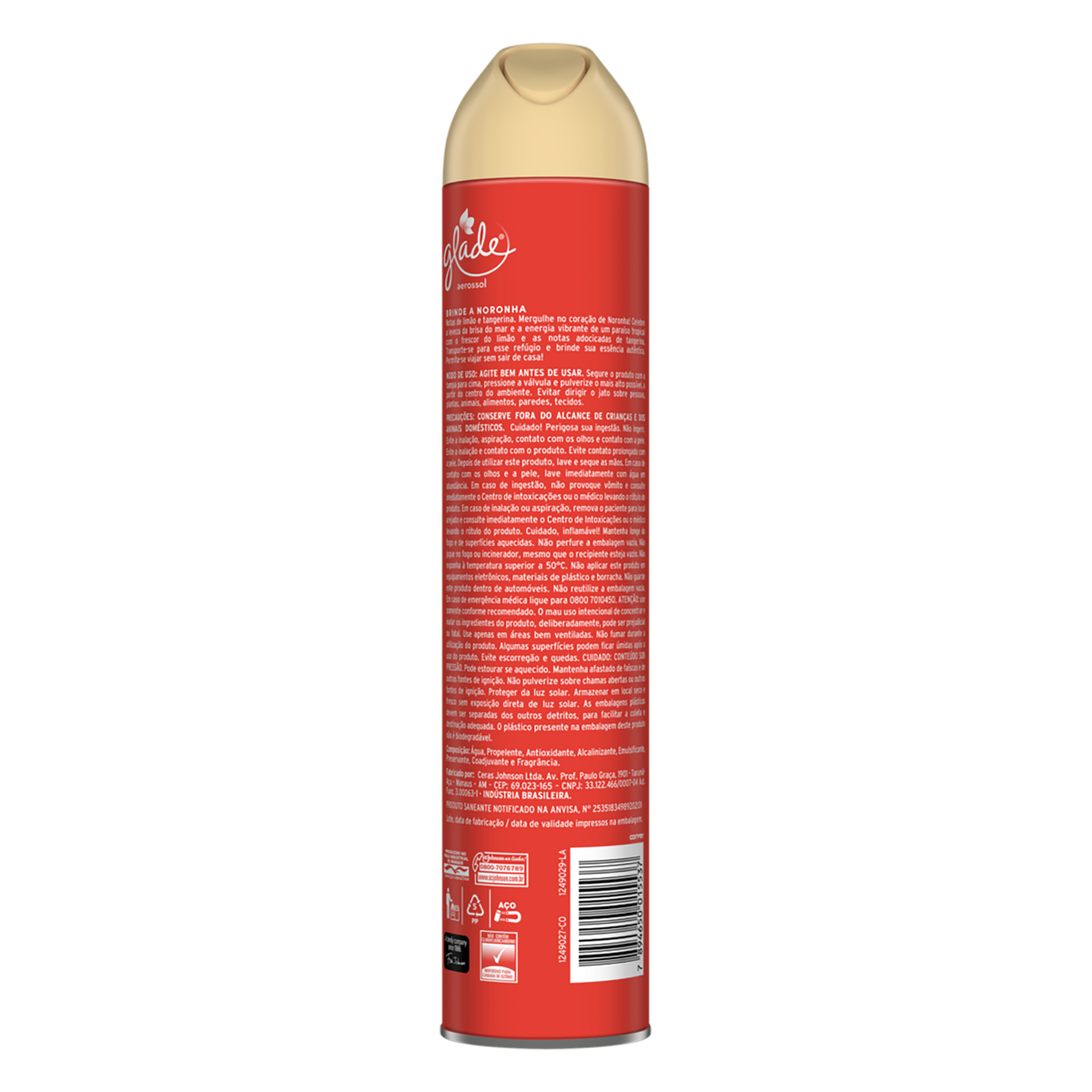 Odorizador de Ambiente Aerossol Brinde a Noronha Glade Frasco 360ml Spray