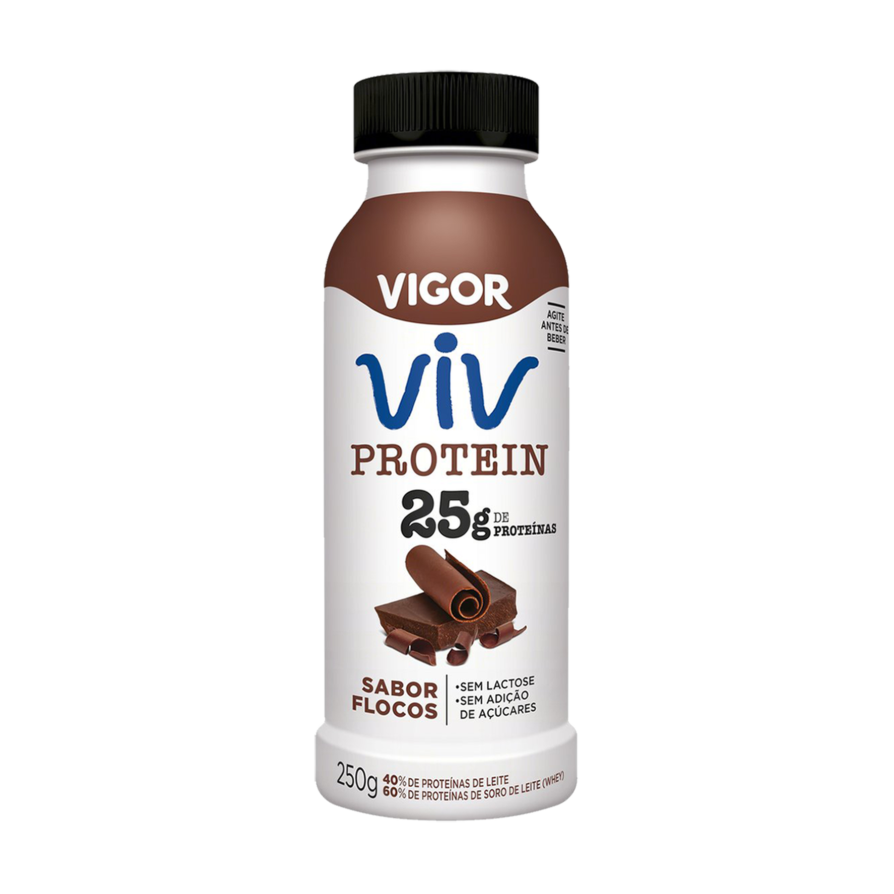 Iogurte Desnatado Flocos Zero Lactose Vigor Protein Frasco 250g