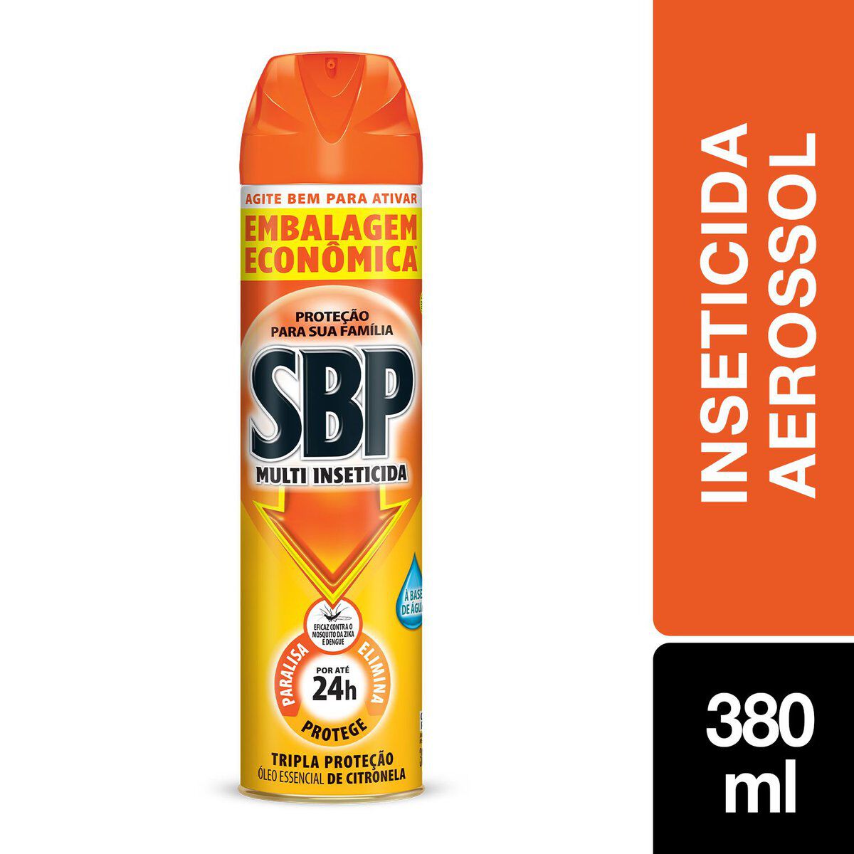 Multi-Inseticida Aerossol &Oacute;leo de Citronela SBP Frasco 380ml Embalagem Econ&ocirc;mica
