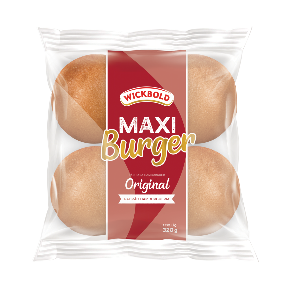 P&atilde;o para Hamb&uacute;rguer Original Maxi Burger Wickbold Pacote 320g