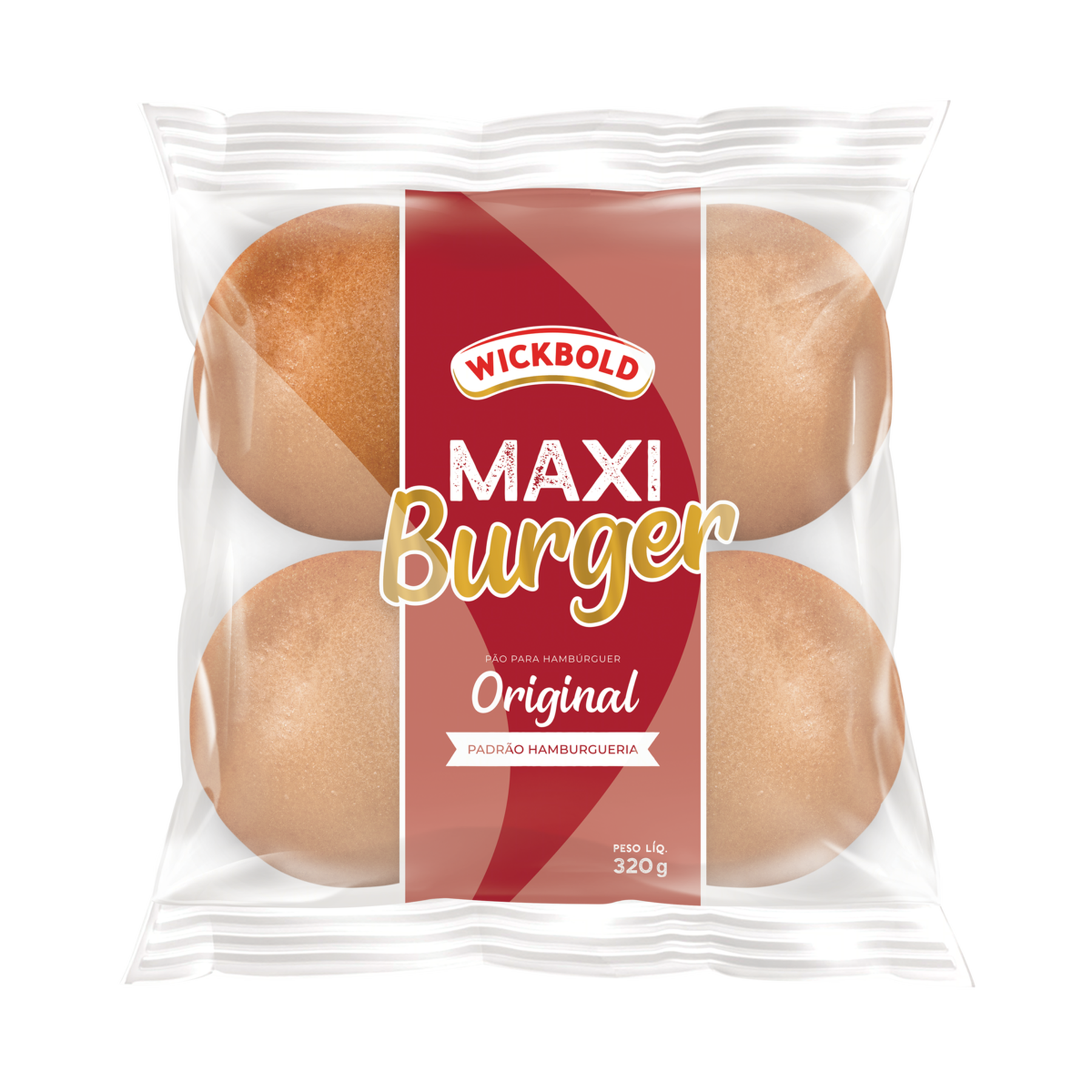 P&atilde;o para Hamb&uacute;rguer Original Maxi Burger Wickbold Pacote 320g