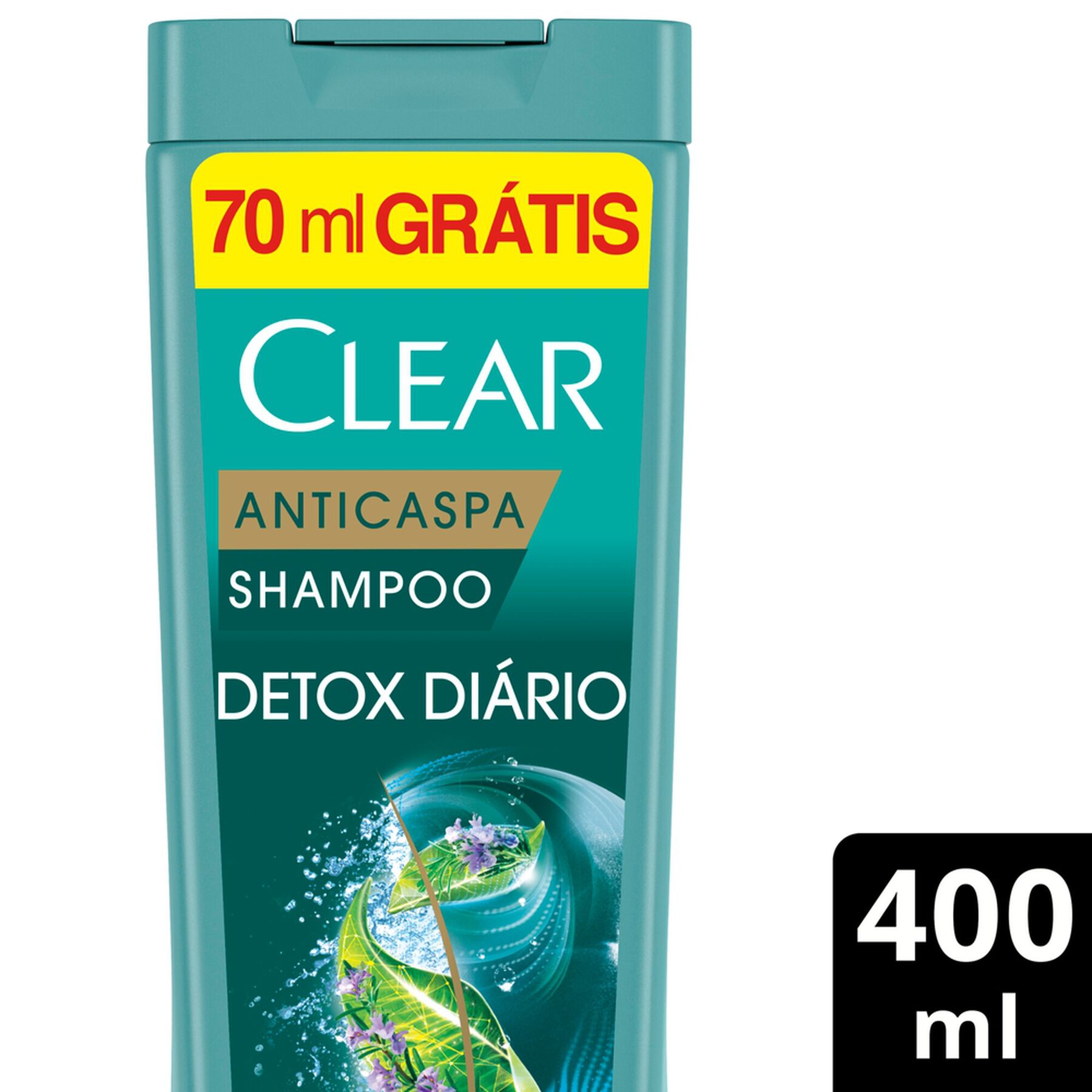 Shampoo Anticaspa Clear Scalpfoods Detox Diário Leve 400ml Pague 330ml