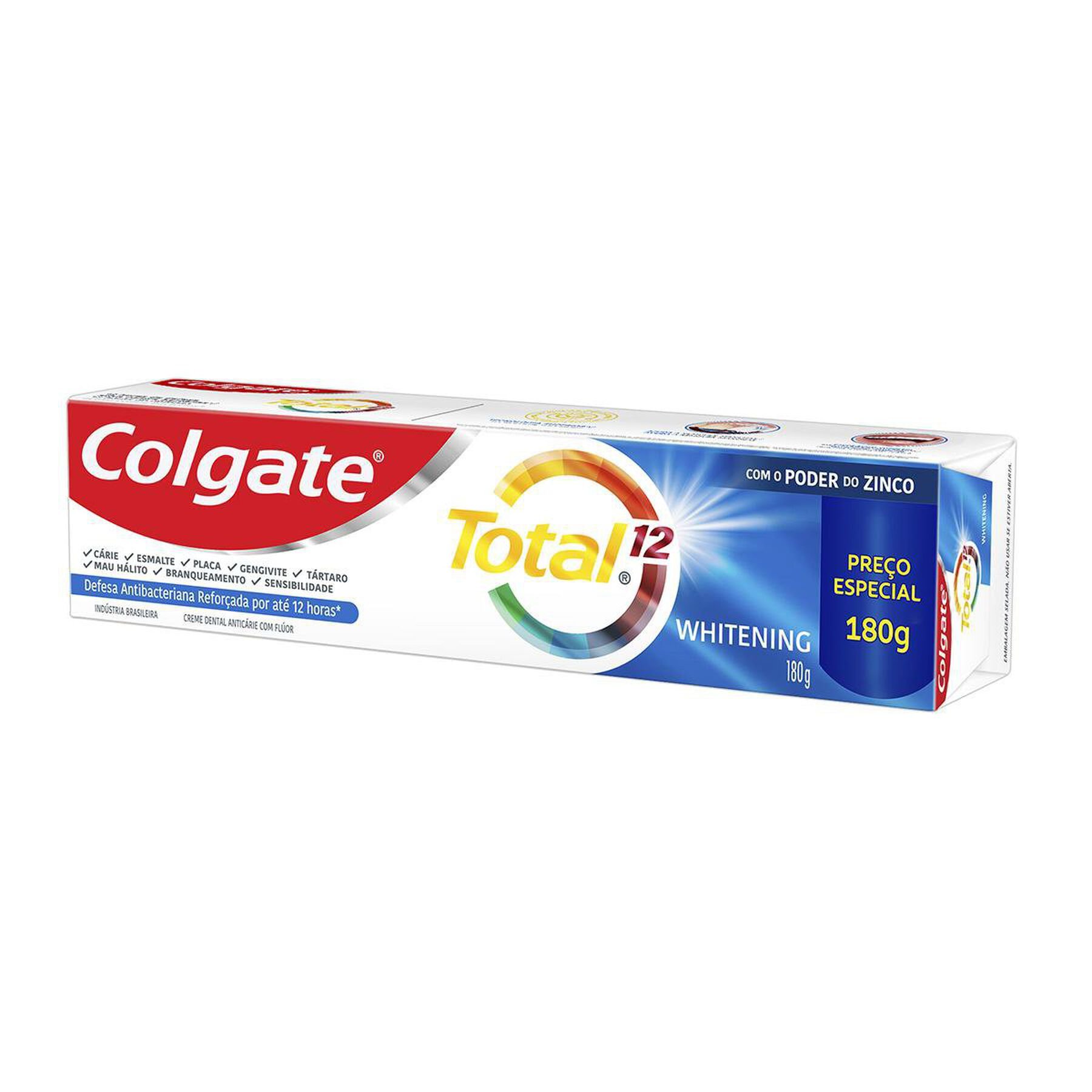 Creme Dental Para Branqueamento Colgate Total 12 Whitening 180g