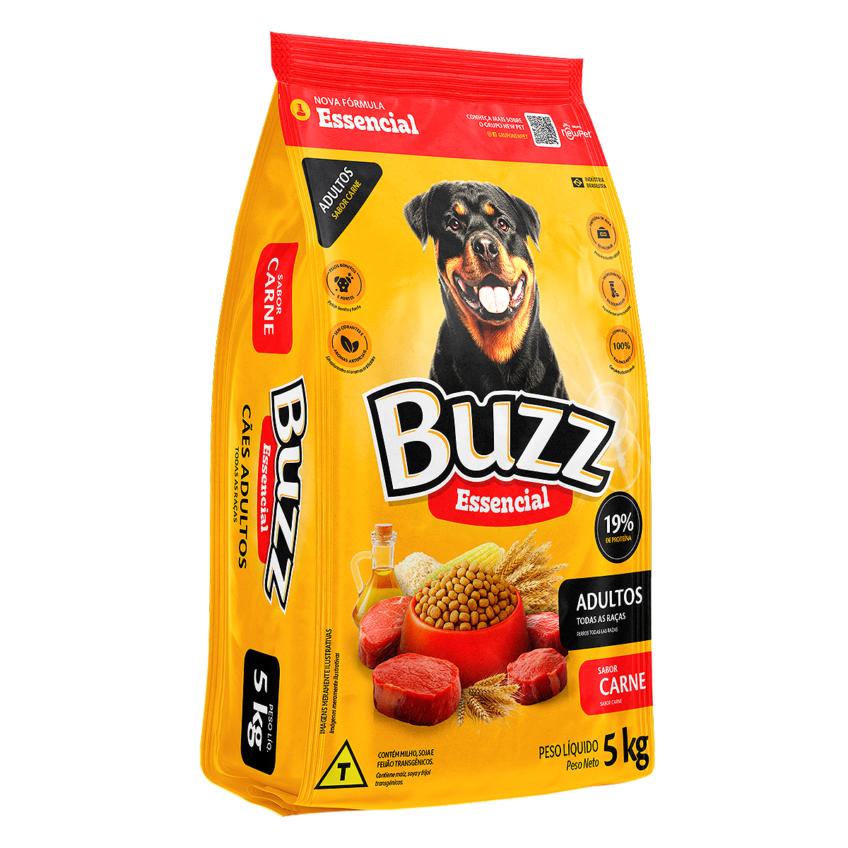Alimento para C&atilde;es Adultos Carne Buzz Essencial Pacote 5kg