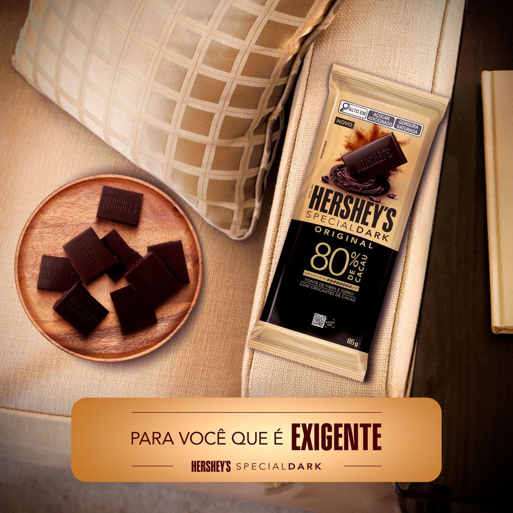 Chocolate 80% Cacau Tradicional Hershey's Special Dark Pacote 85g