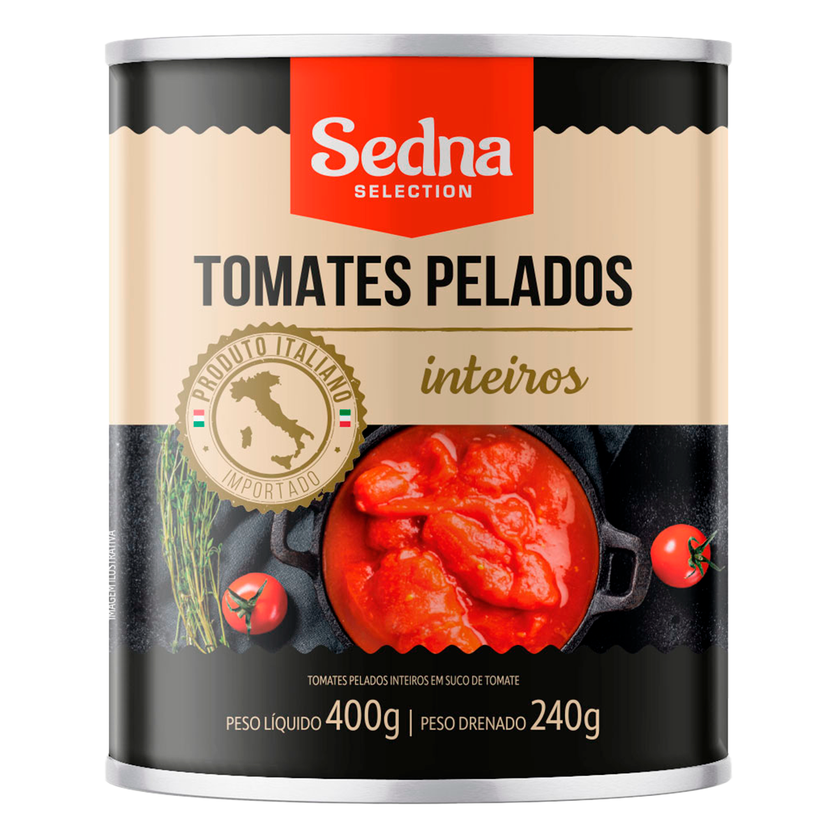 Tomates Pelados Inteiros Sedna Lata 400g