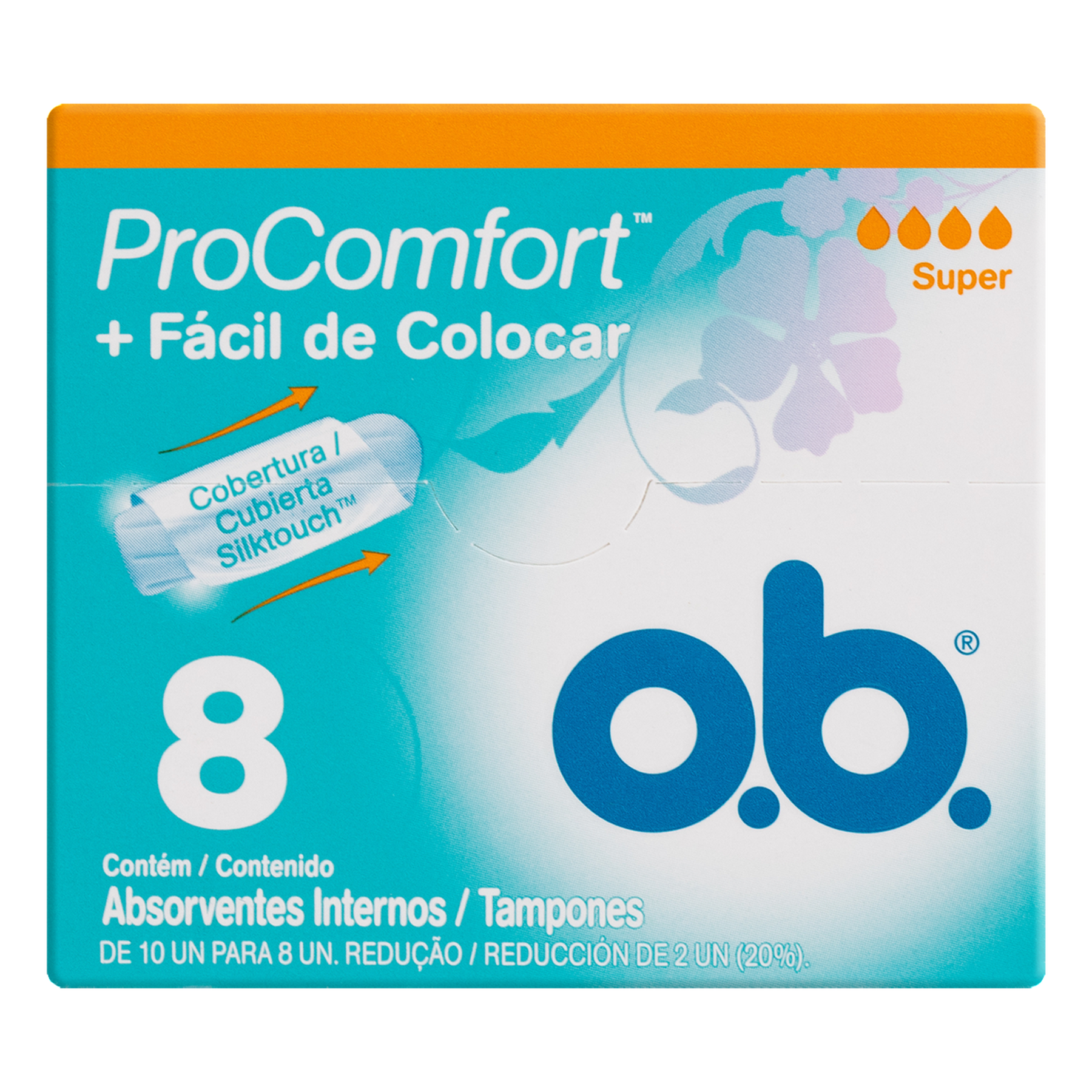 Absorvente Interno Super O.B. ProComfort Caixa C/8 Unidades