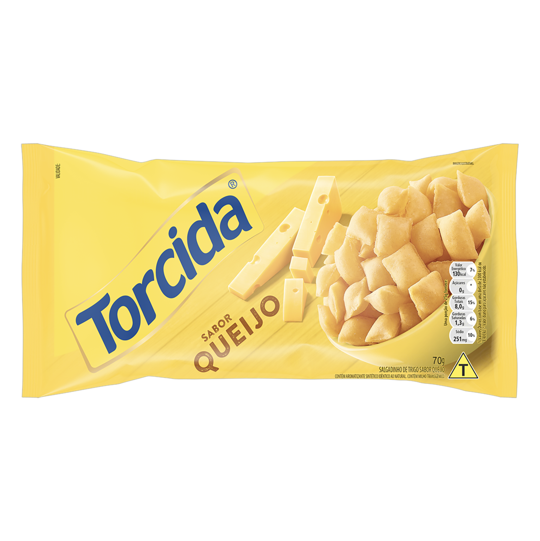 Salgadinho de Trigo Queijo Torcida Pacote 70g