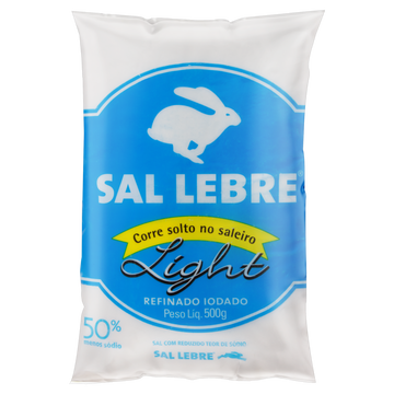 Sal Refinado Light Lebre Pacote 500g