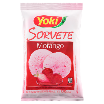 Pó para Sorvete Morango Yoki Pacote 150g