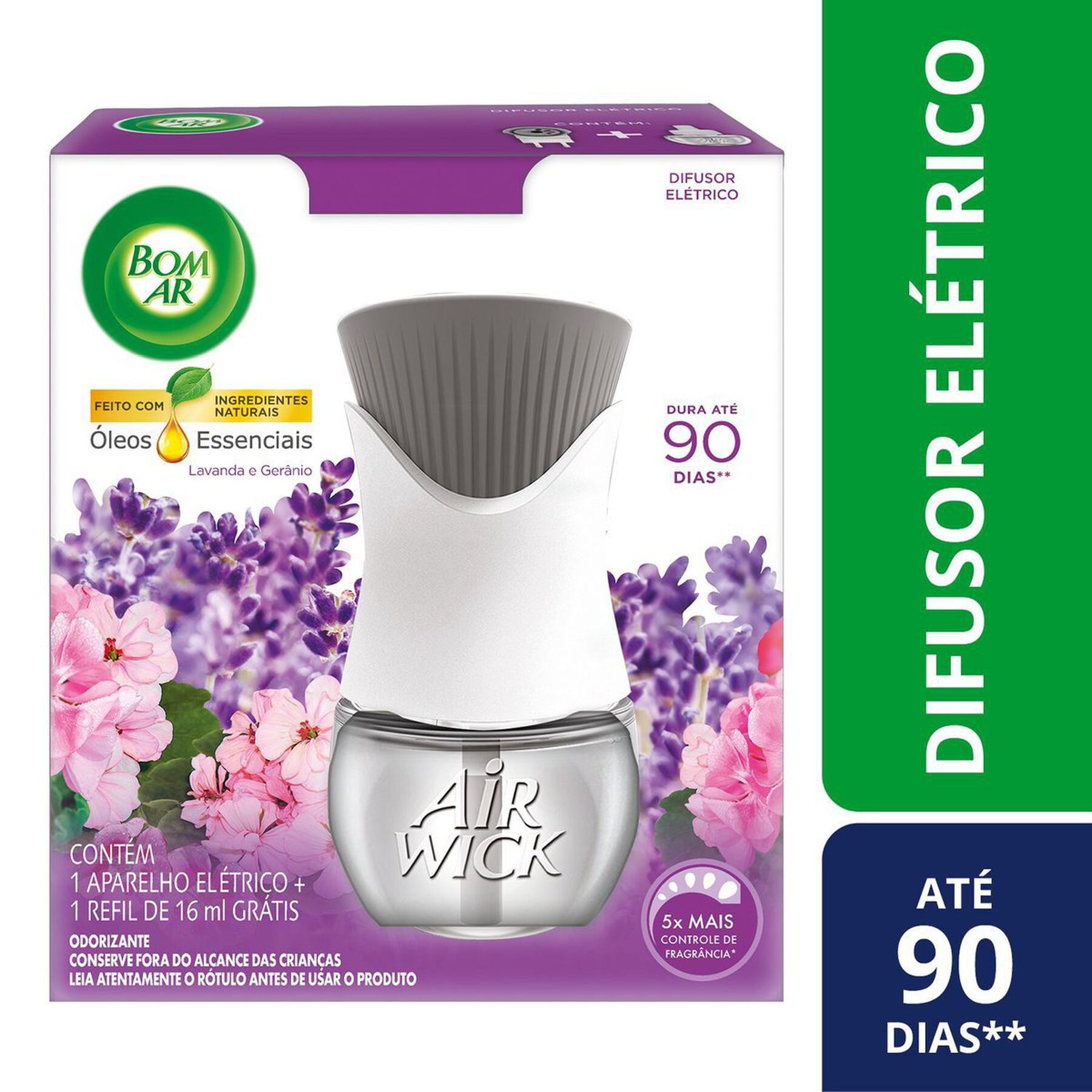 Odorizador de Ambiente Elétrico Doces Dias de Lavanda Air Wick Bom Ar Life Scents Caixa Grátis Refil