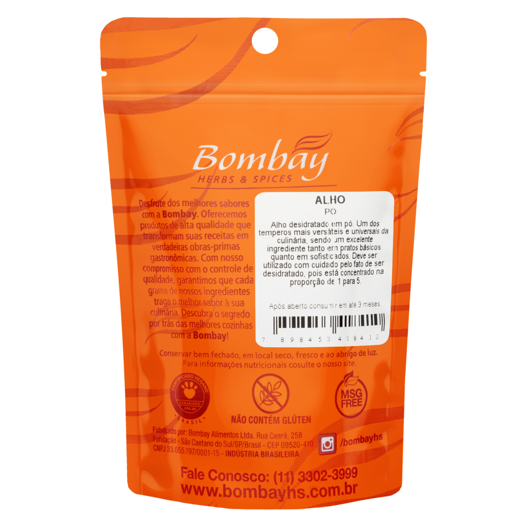 Alho em P&oacute; Bombay Pouch 40g