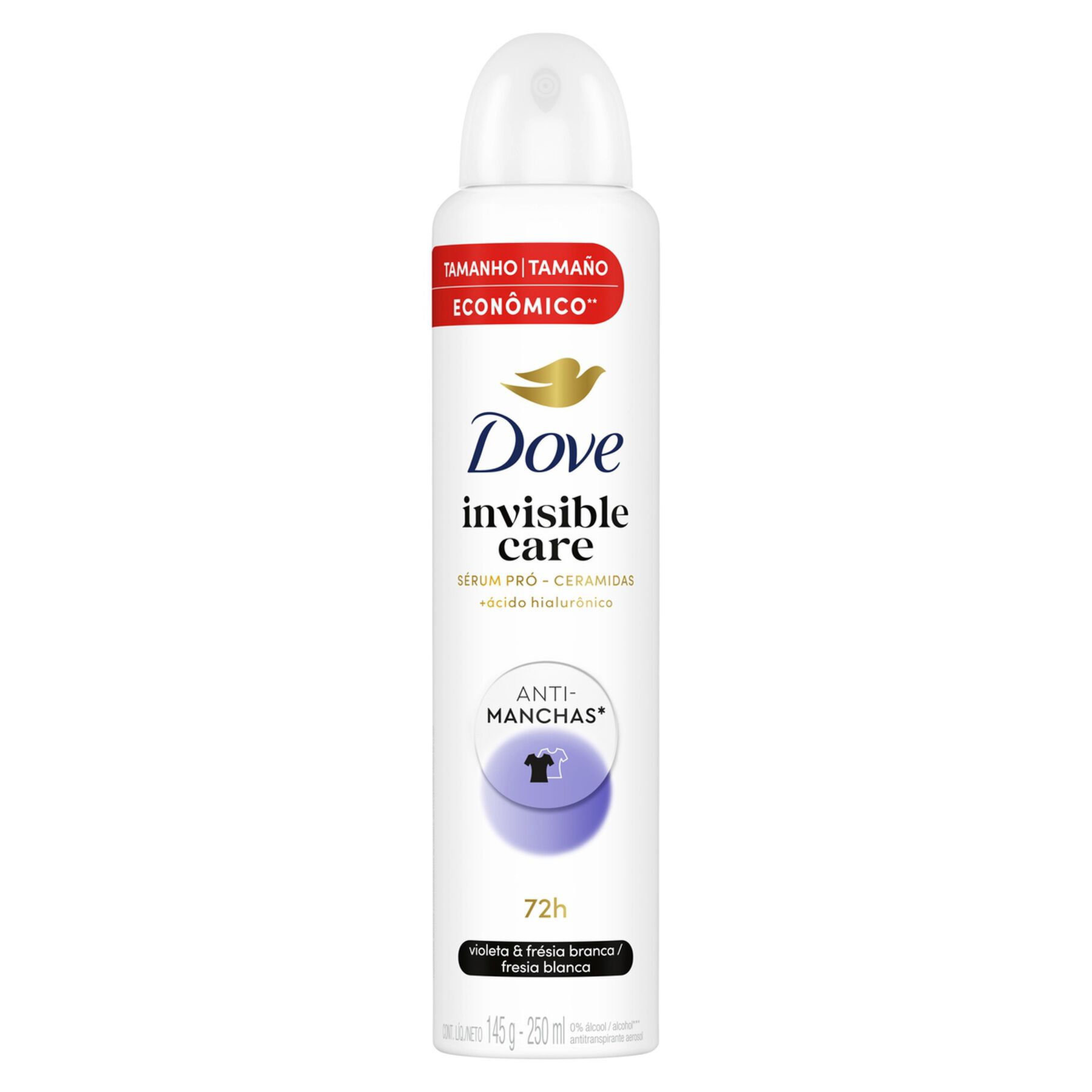 Desodorante Antitranspirante Aerosol Dove Invisible Dry 250ml