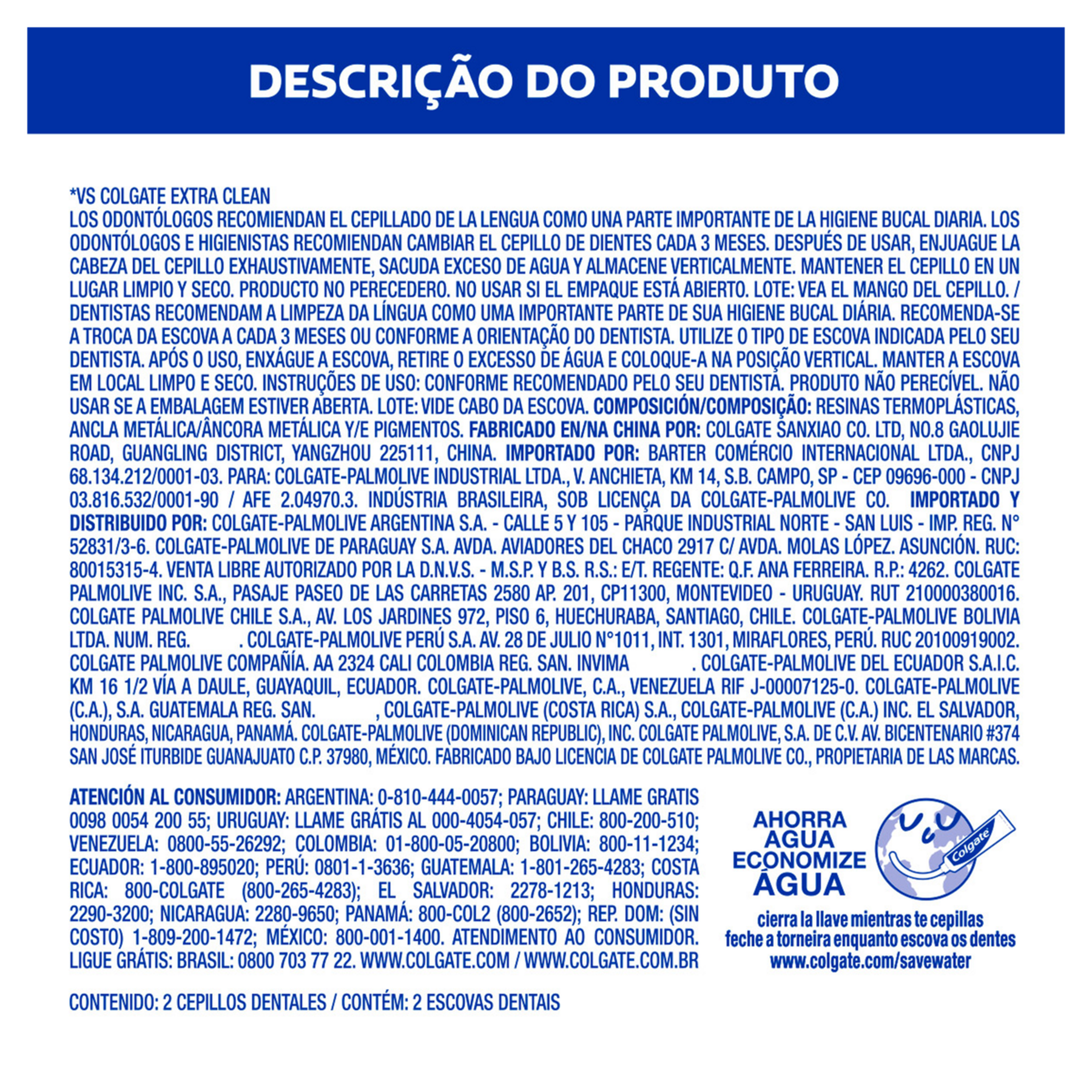 Escova Dental Extramacia Sensitive Pro Cuidado Colgate C/2 Unidades&nbsp;