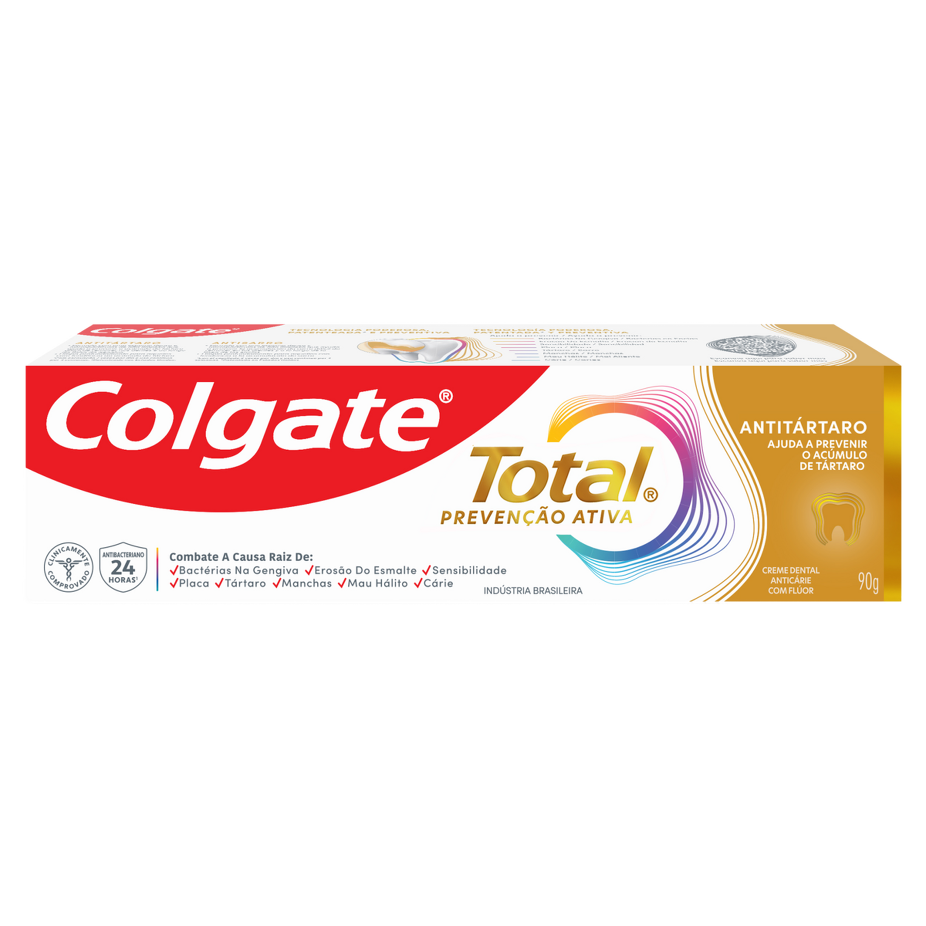 Creme Dental Antit&aacute;rtaro Total Colgate Caixa 90g&nbsp;