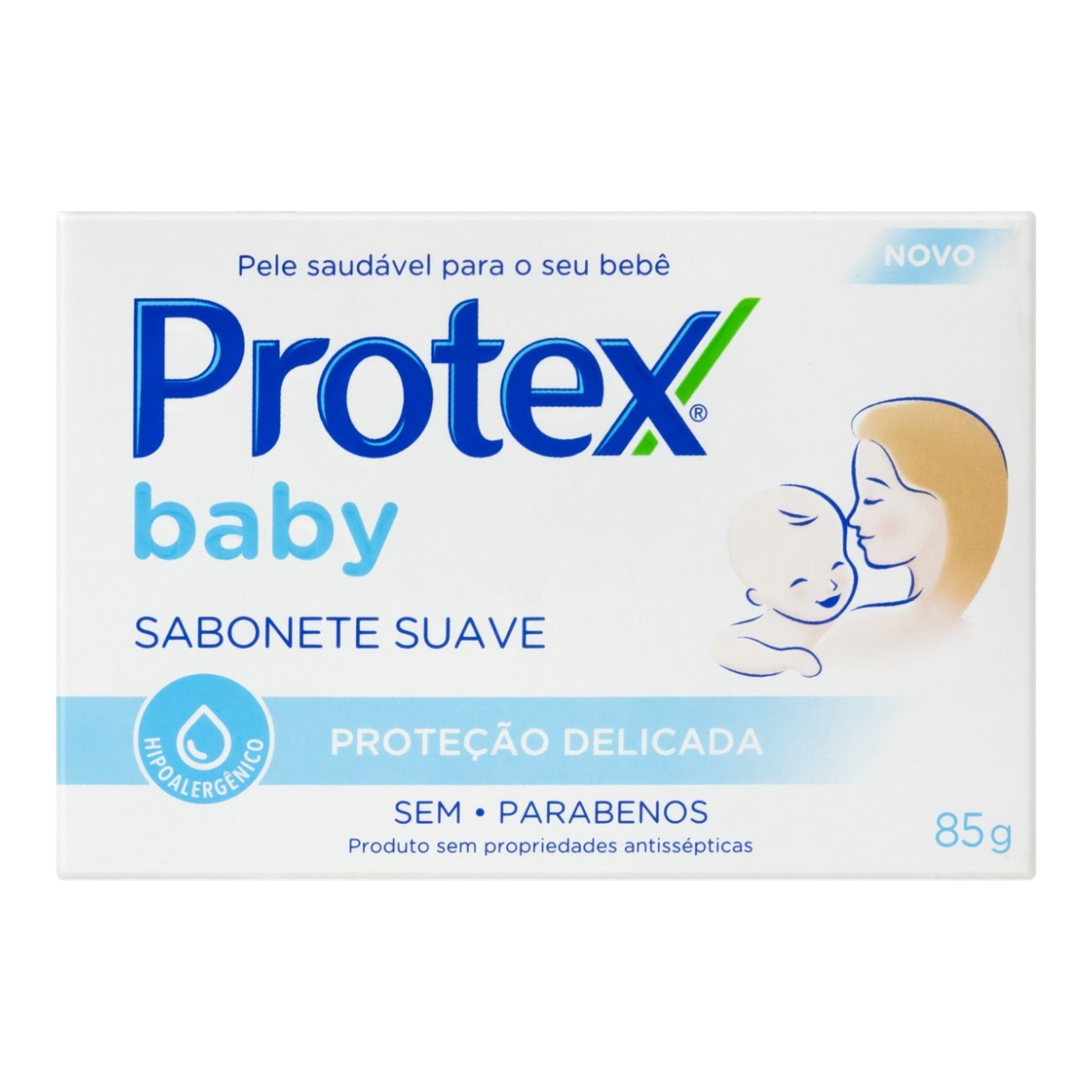 Sabonete Barra Suave Protex Baby Prote&ccedil;&atilde;o Delicada Caixa 85g