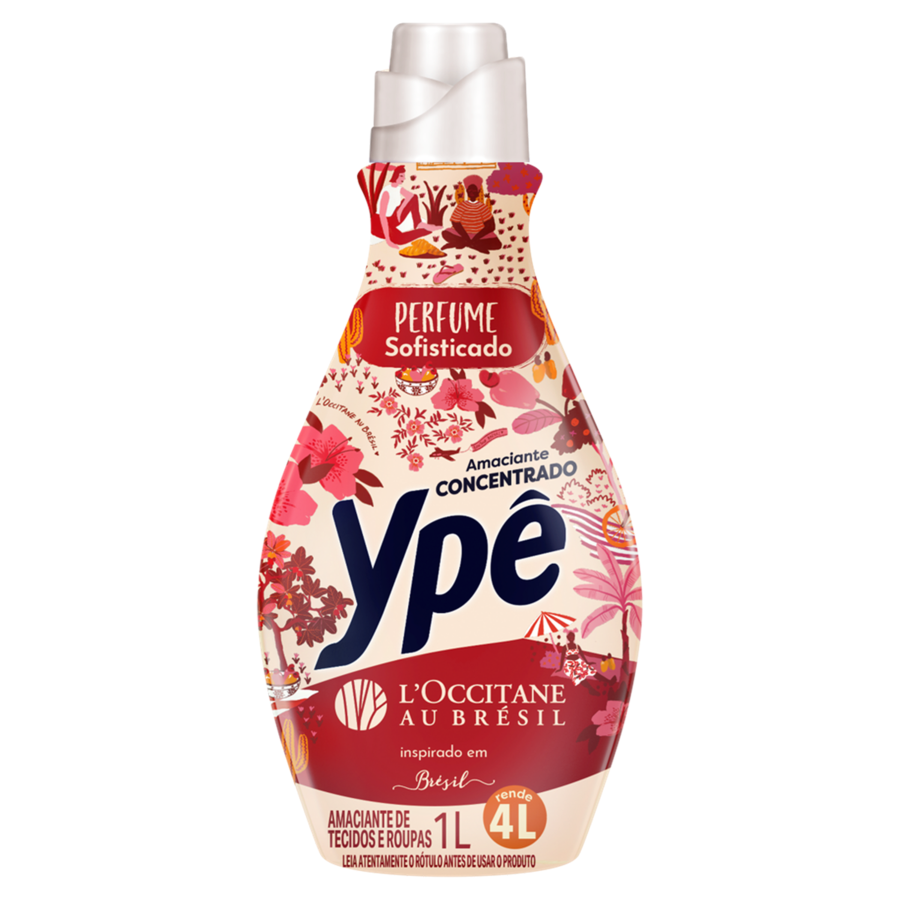 Amaciante de Roupa Concentrado L'Occitane au Brésil Ypê Frasco 1l