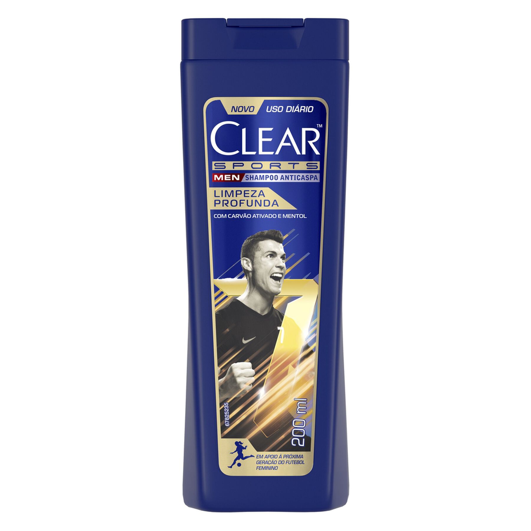 Shampoo Anticaspa Clear Men Sports Cristiano Ronaldo Limpeza Profunda 200ml