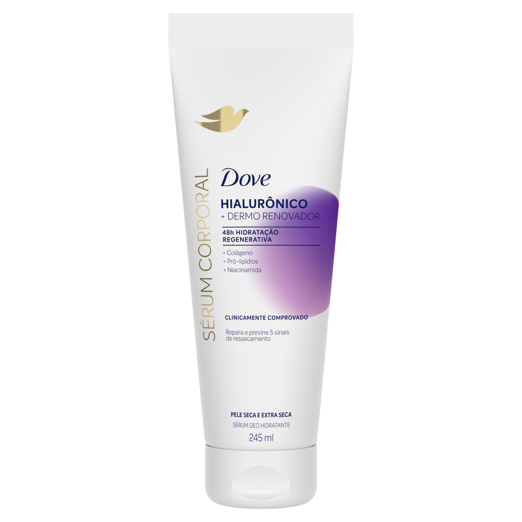 S&eacute;rum Deo-Hidratante Hialur&ocirc;nico + Dermo Renovador Dove Bisnaga 245ml