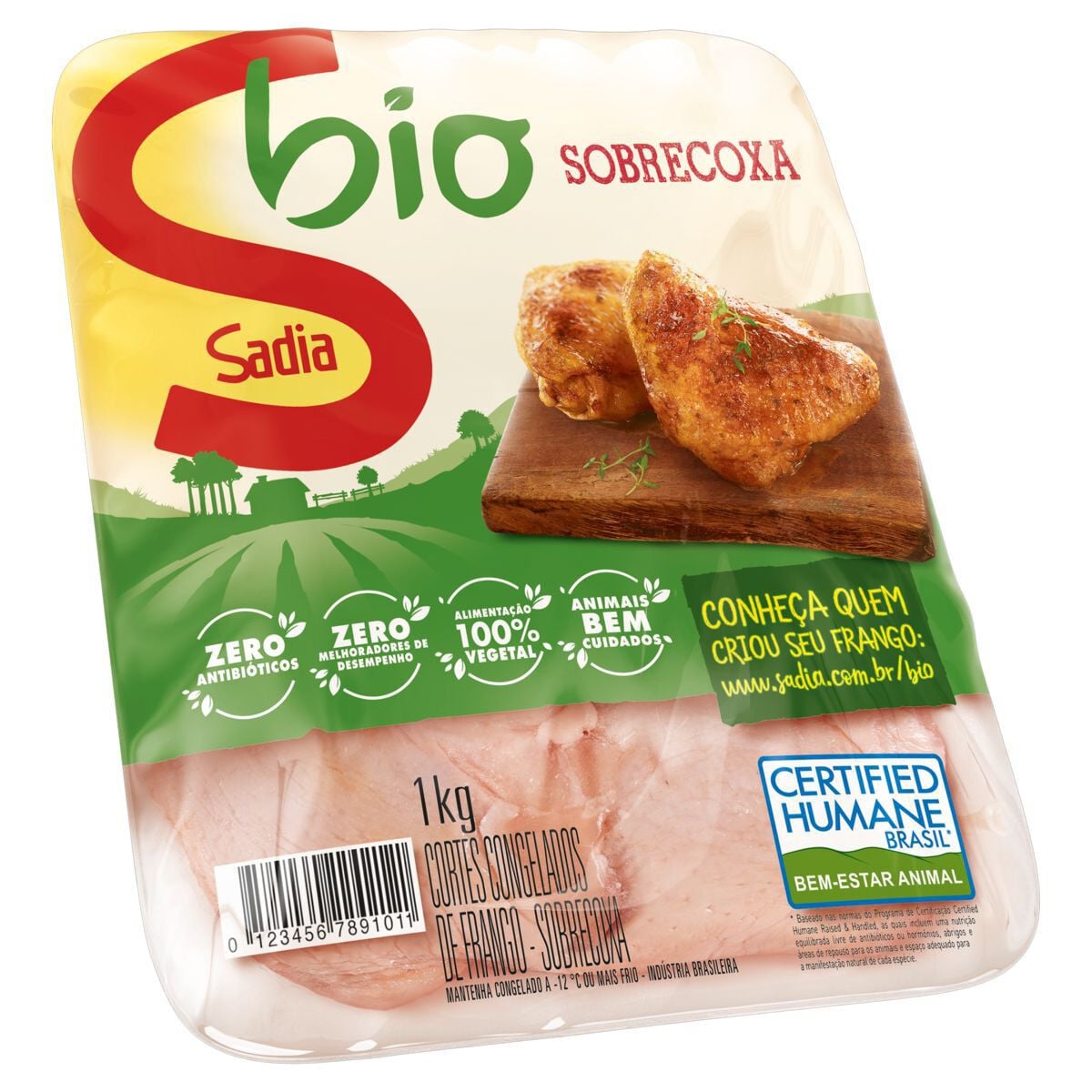 Sobrecoxa de Frango Congelada Sadia Bio 1kg