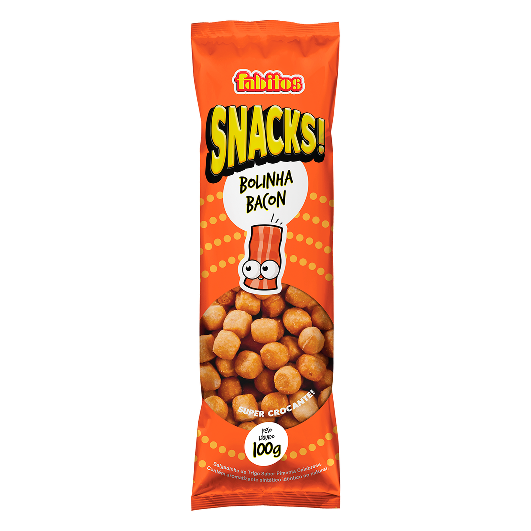 Salgadinho de Trigo Bolinha Bacon Snacks! Fabitos Pacote 100g