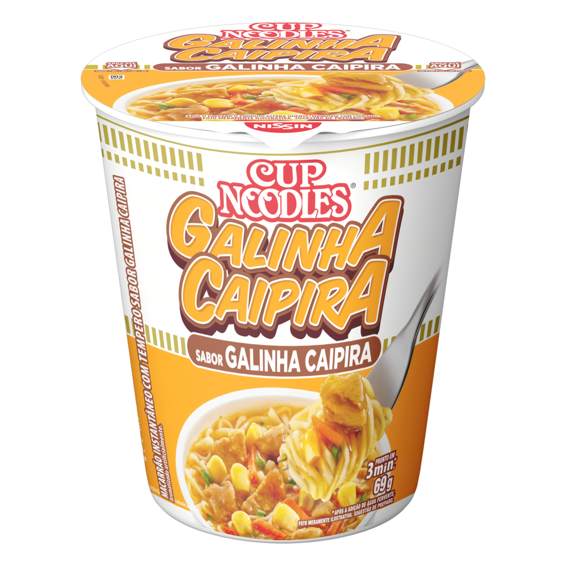 Macarr&atilde;o Instant&acirc;neo Galinha Caipira Cup Noodles Copo 69g