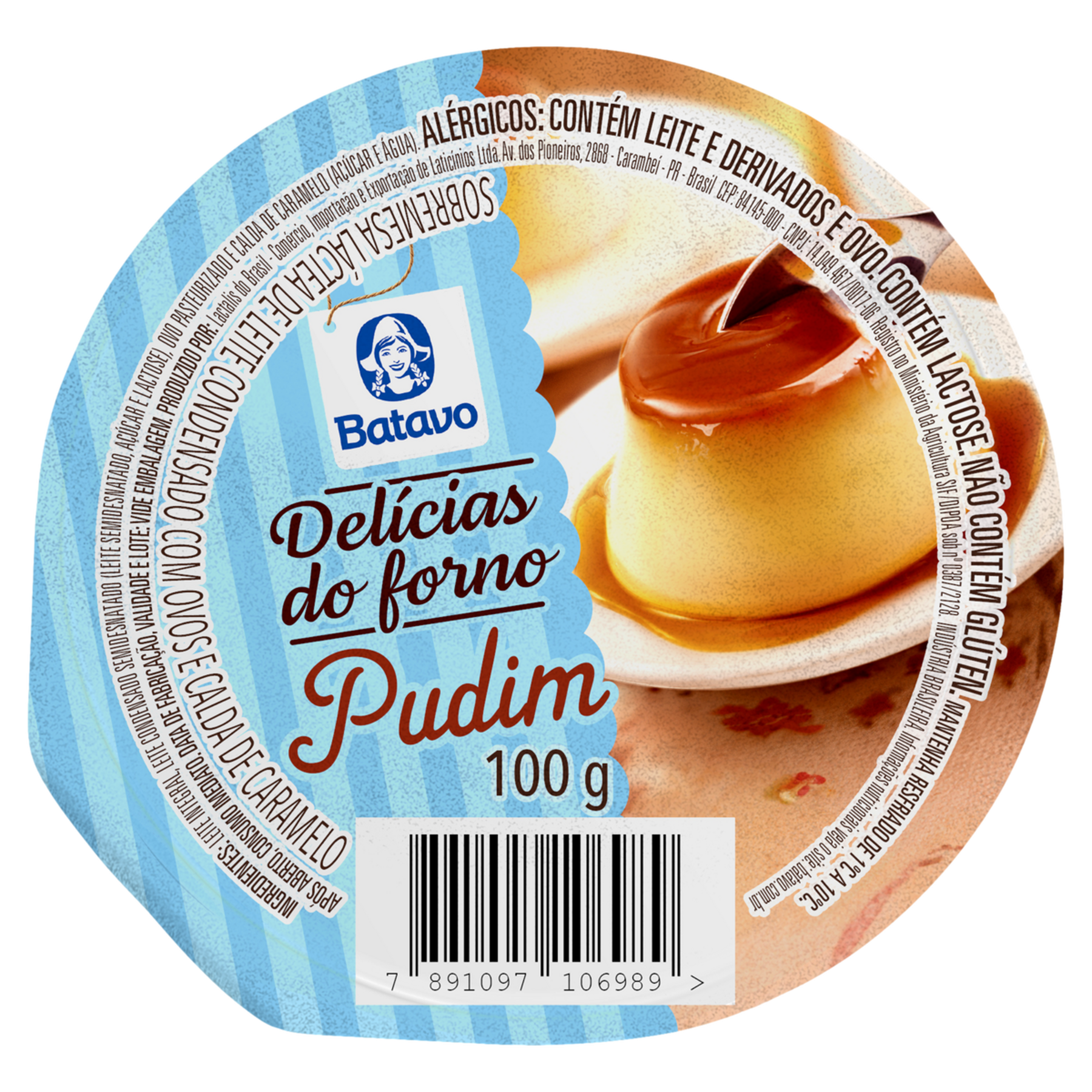 Sobremesa Láctea Pudim Leite Condensado Batavo Delícias do Forno Pote 100g