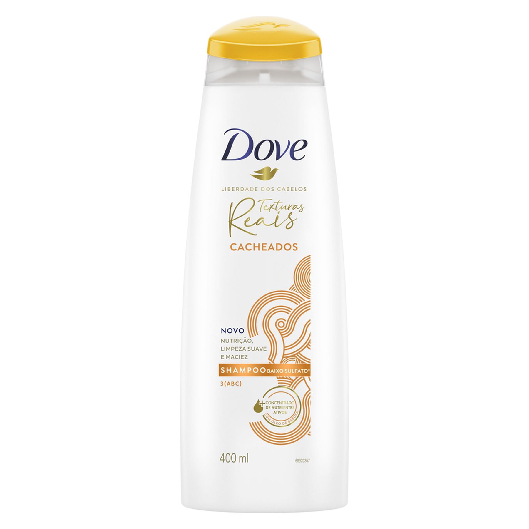 Shampoo Baixo Sulfato Dove Texturas Reais Cacheados 400 ml